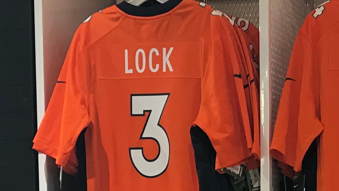 Drew Lock Denver Broncos jerseys hit the shelves for Christmas