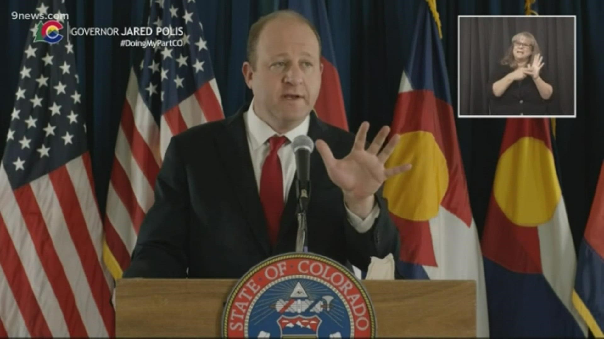 Gov. Jared Polis gives an update on Colorado's response to the COVID-19 pandemic on Thursday, June 11.