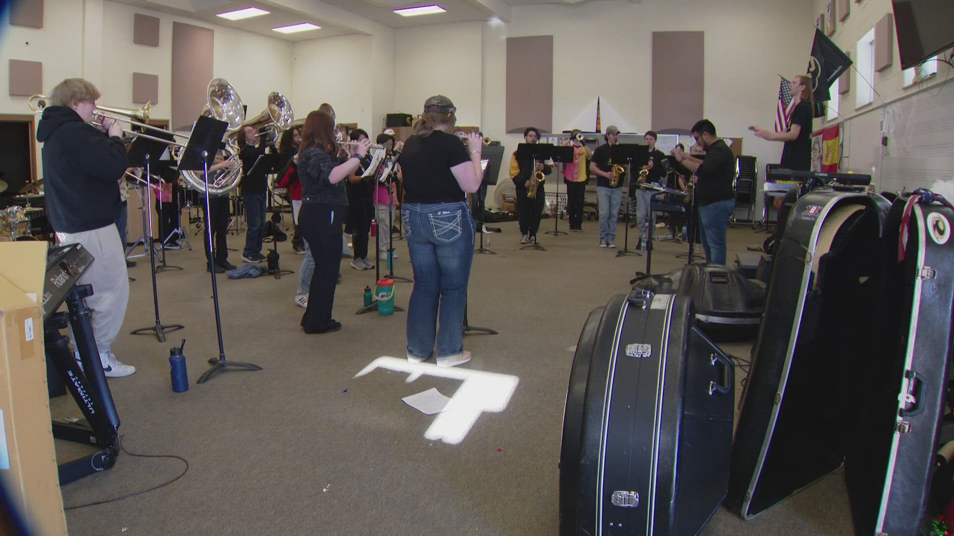 The Prairie View High School marching band has extended its season this year by participating in the National Western Stock Show parade in downtown Denver.