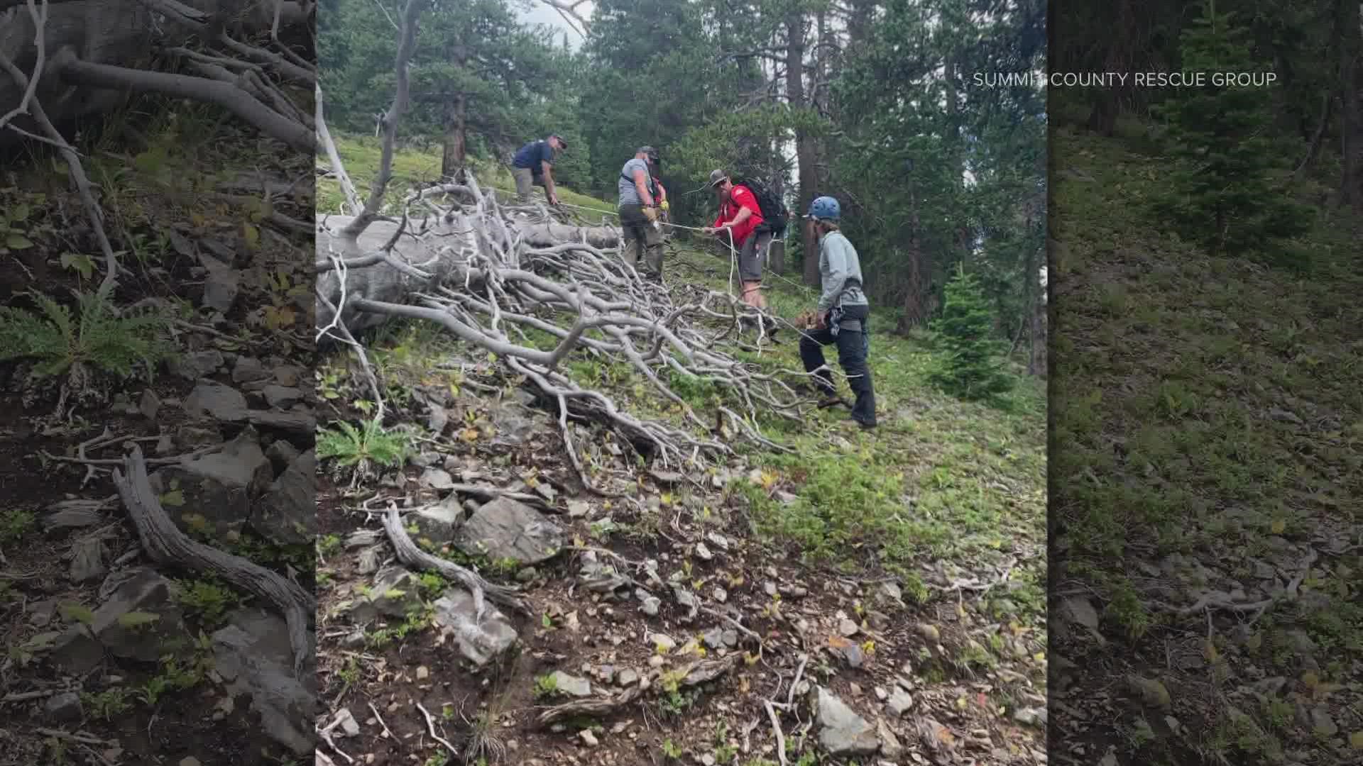 Summit County Rescue Group said the man crashed after launching from Peak 6 near Breckenridge Saturday.