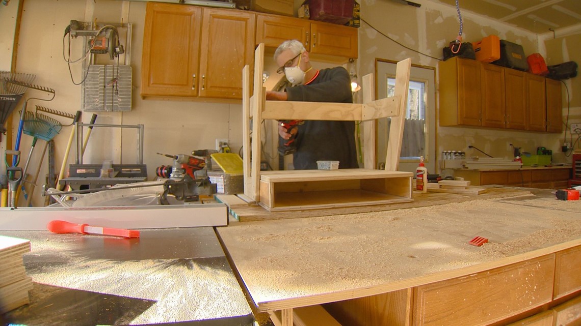 Desks by Dads Colorado man builds desks for remote students