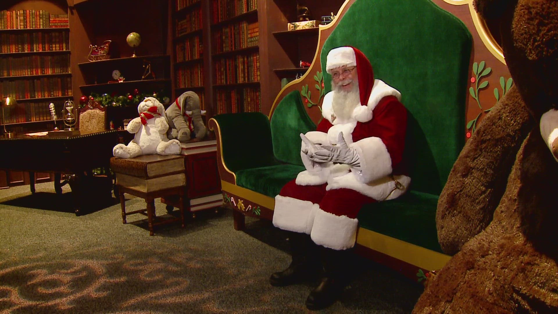 Santa travels around the country to meet with children. He says many kids are happy to see he understands them, and can communicate with them easily.
