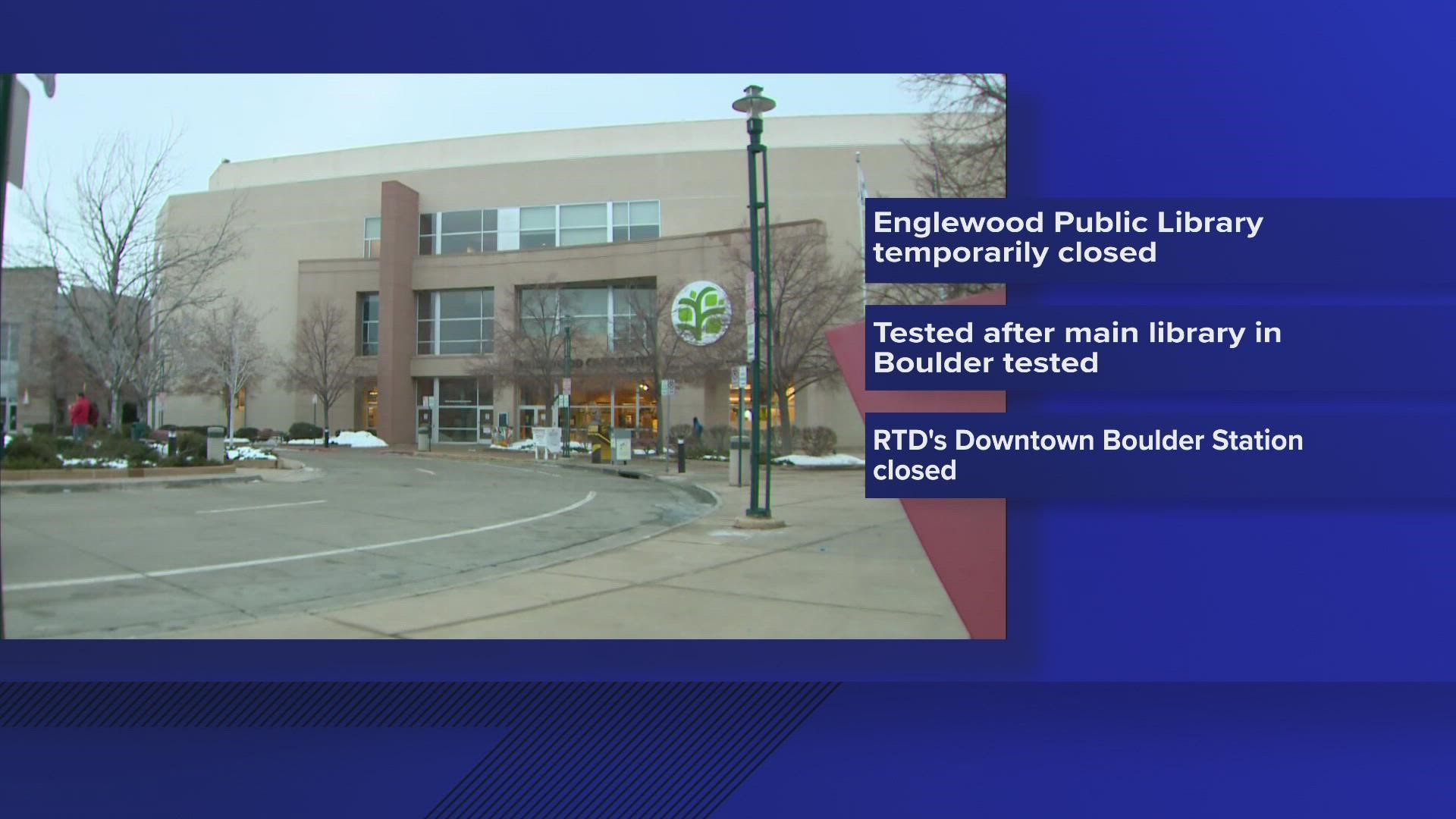 The closure comes after the main library in Boulder also temporarily closed due to meth contamination.