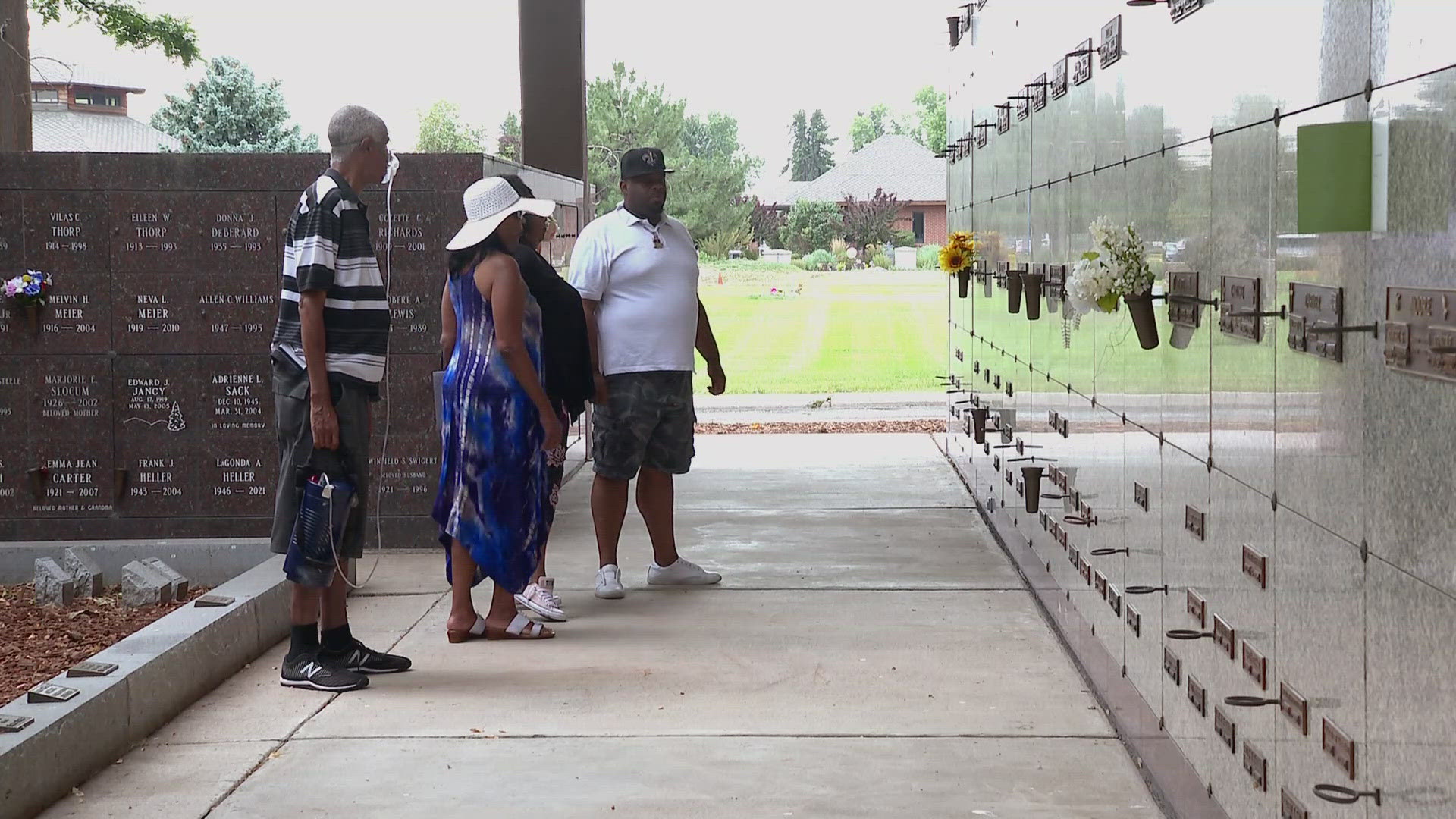 Olinger Crown Hill Cemetery discovered a casket was blocking the door of the community crypt where Valerie Baskerville's brother was supposed to be laid to rest.