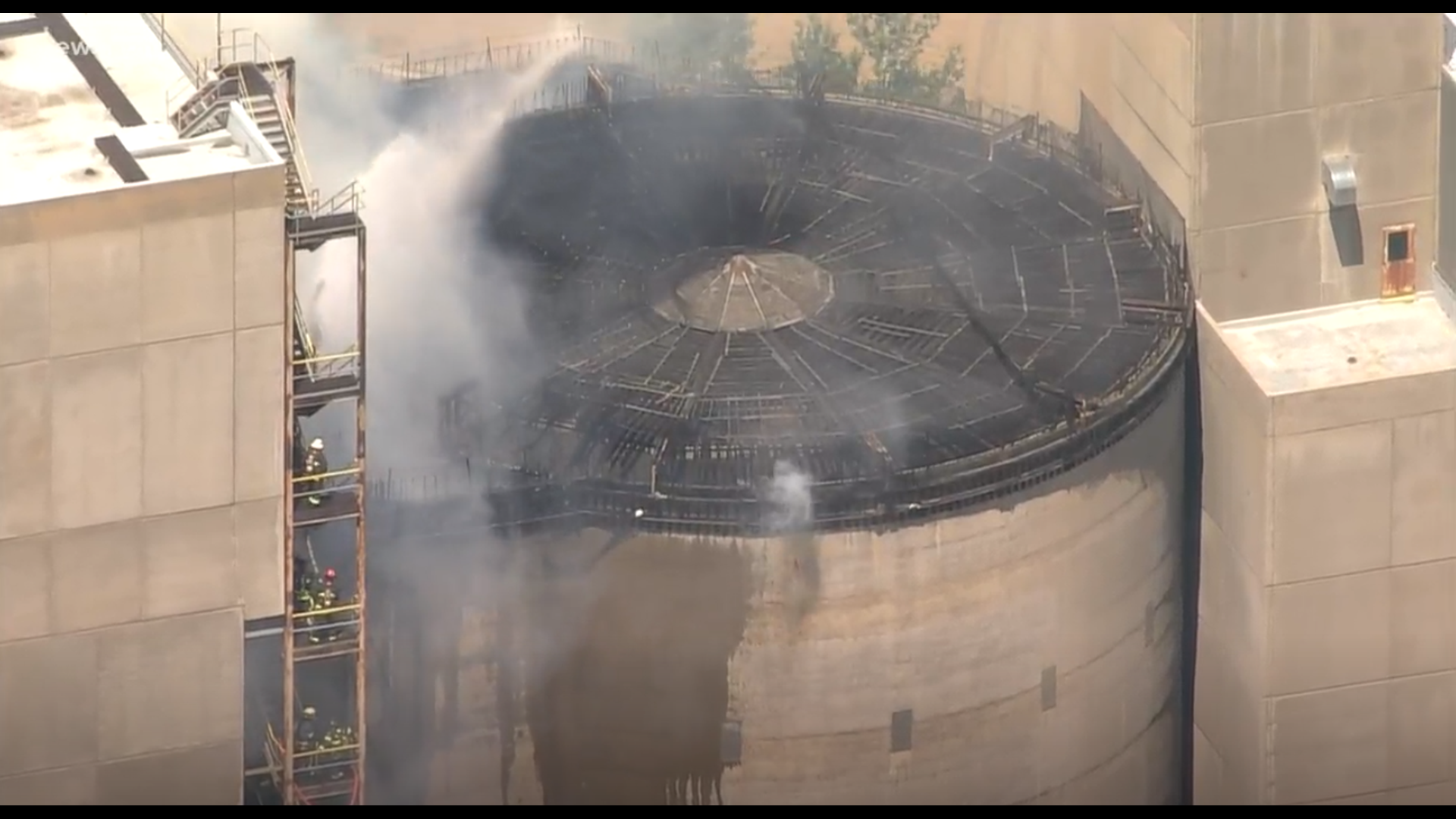 16-story silo catches fire at Coors Brewery in Golden, Colorado | 9news.com