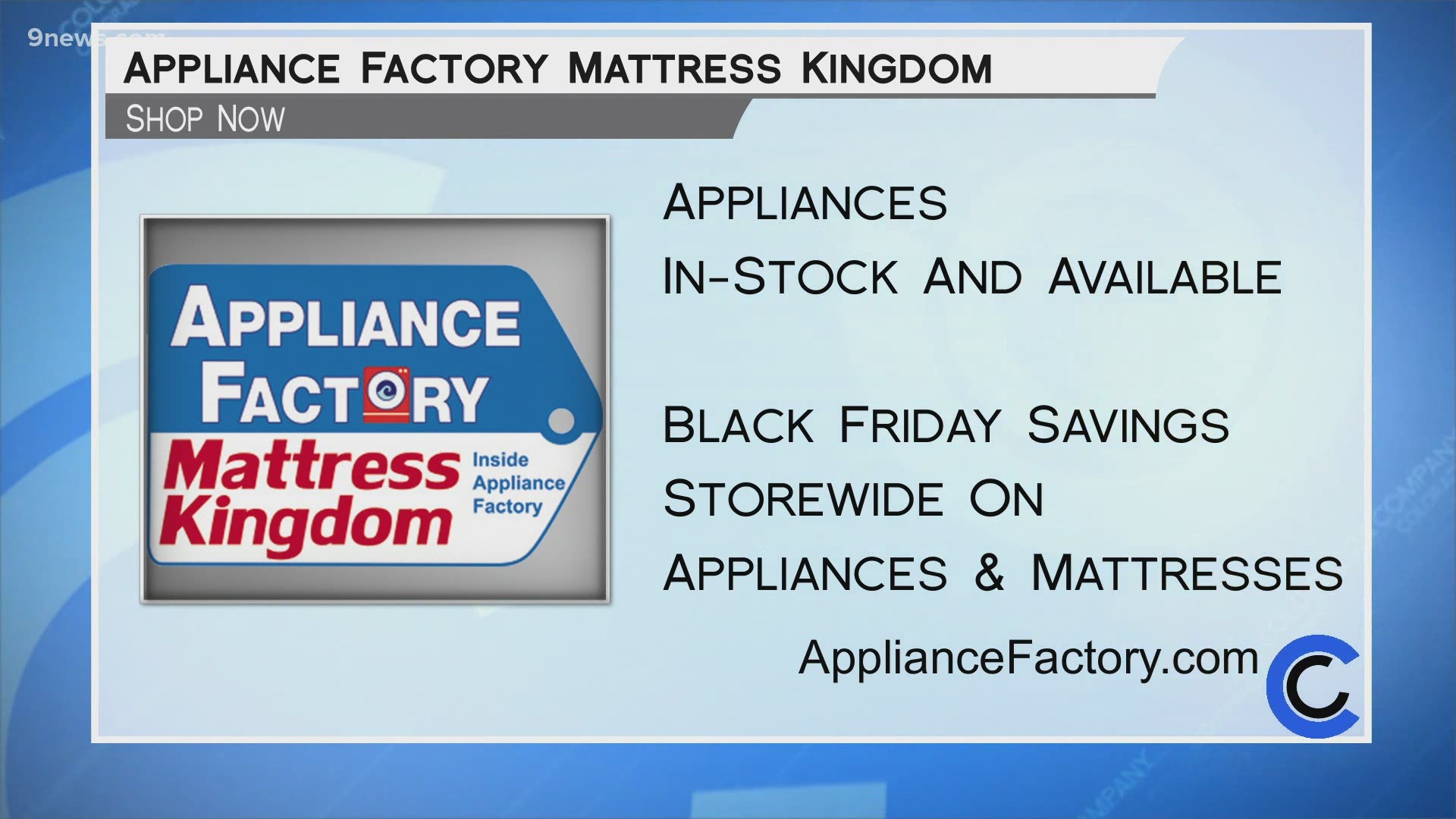 Find all of the Black Friday savings at ApplianceFactory.com.