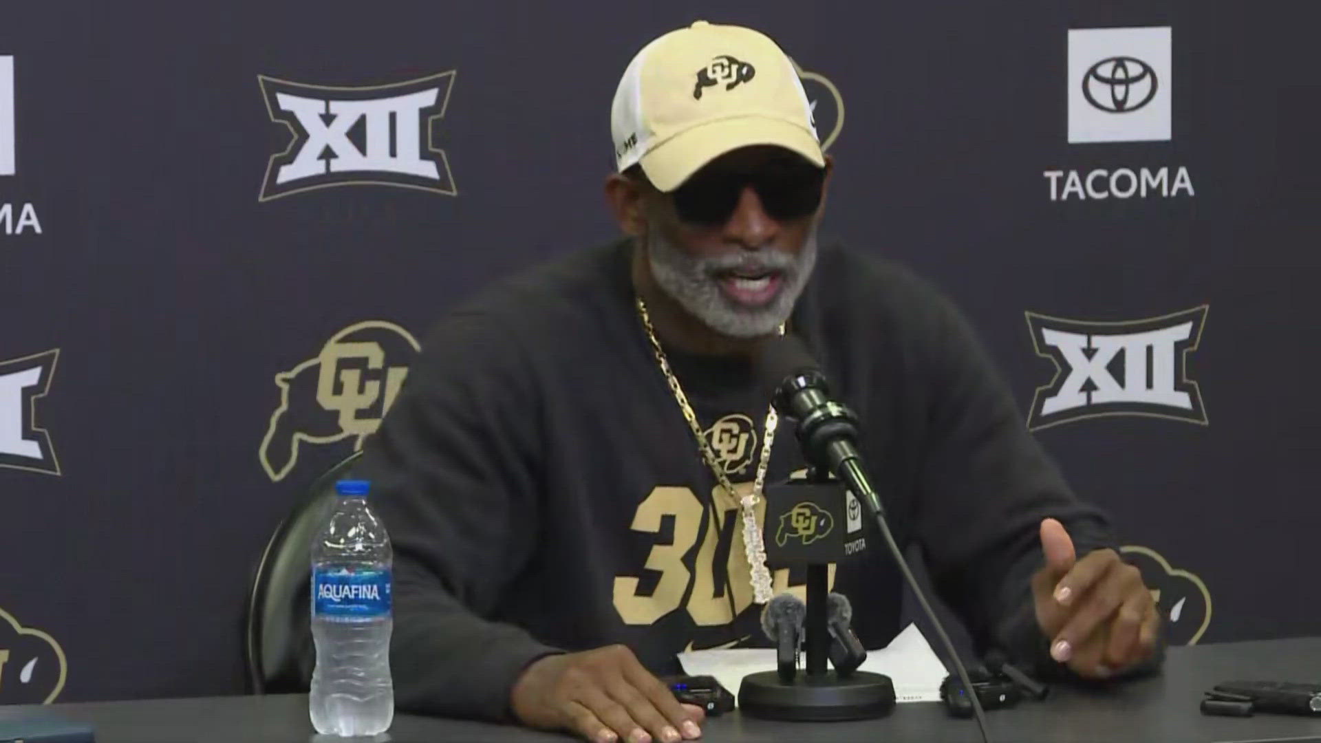 University of Colorado head coach Deion Sanders addressed the media Tuesday as the Buffs return from a bye week.