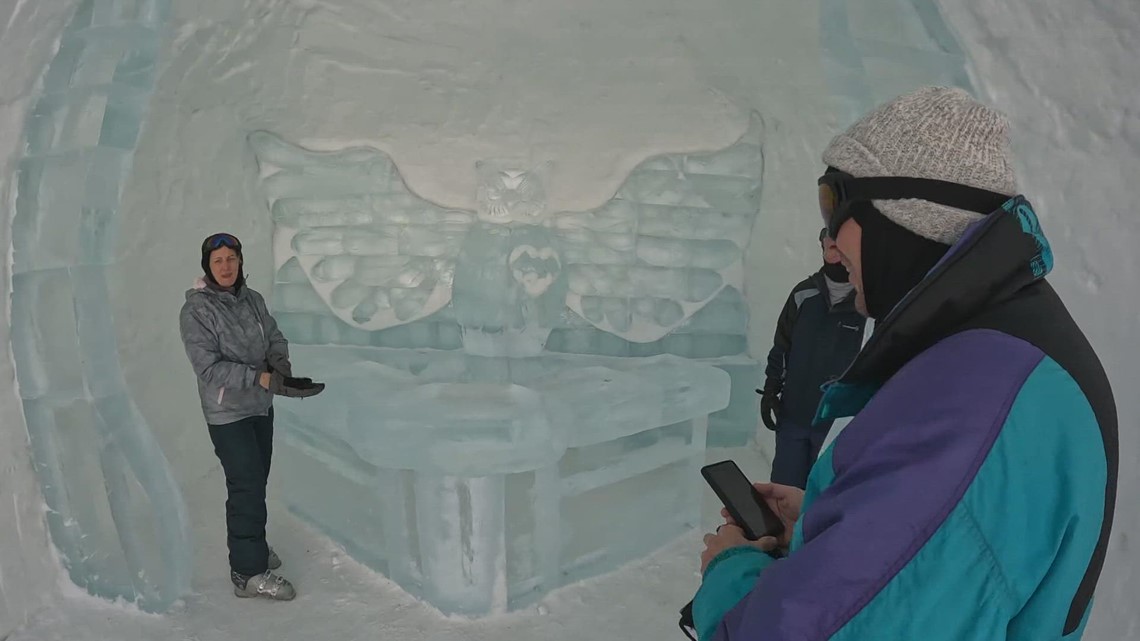 The world's largest mountaintop snow fort is back at Colorado's