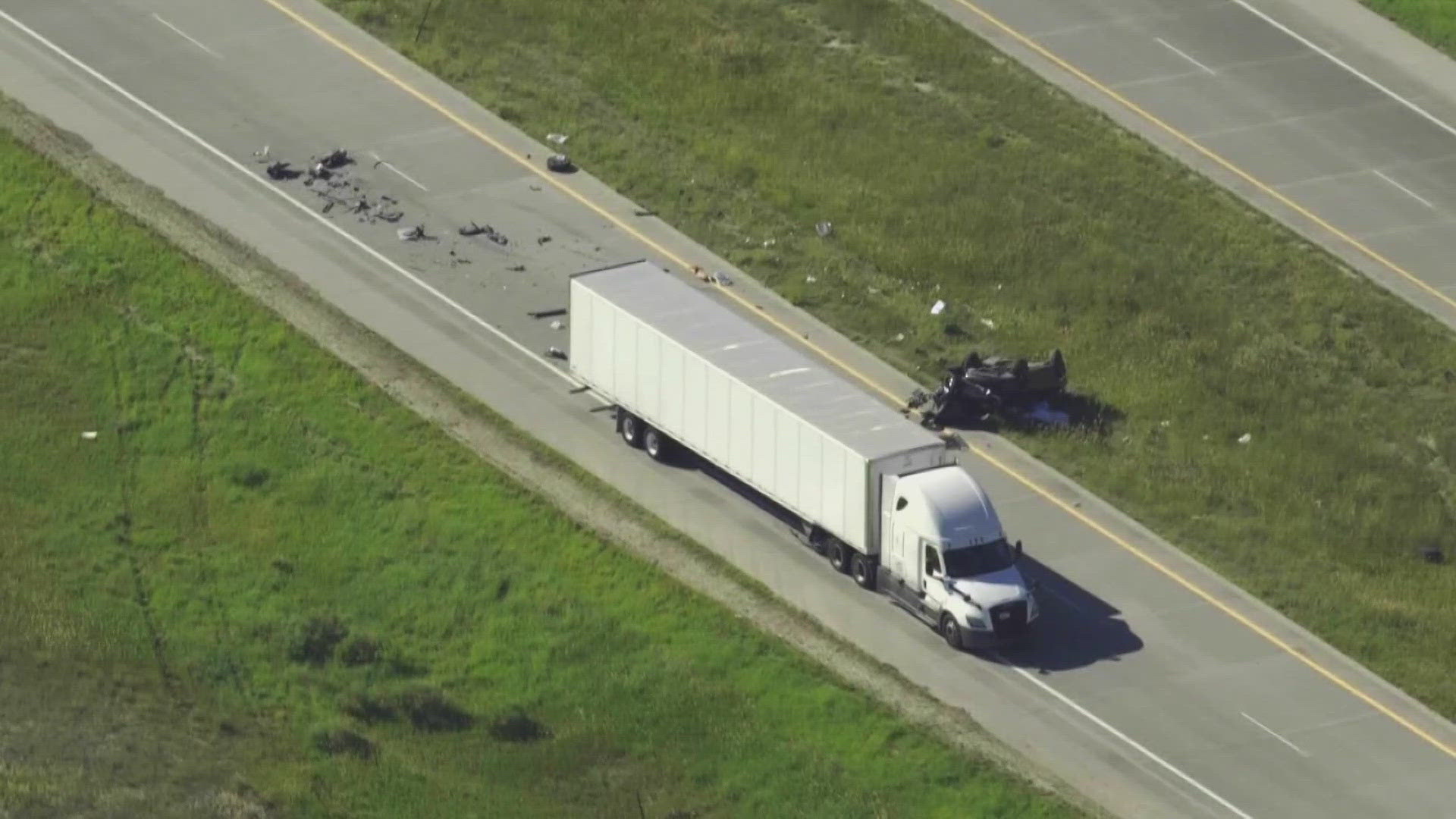 Juan Andazola and Amy Allen were traveling eastbound on I-70 when they came upon the crash just moments after it happened.
