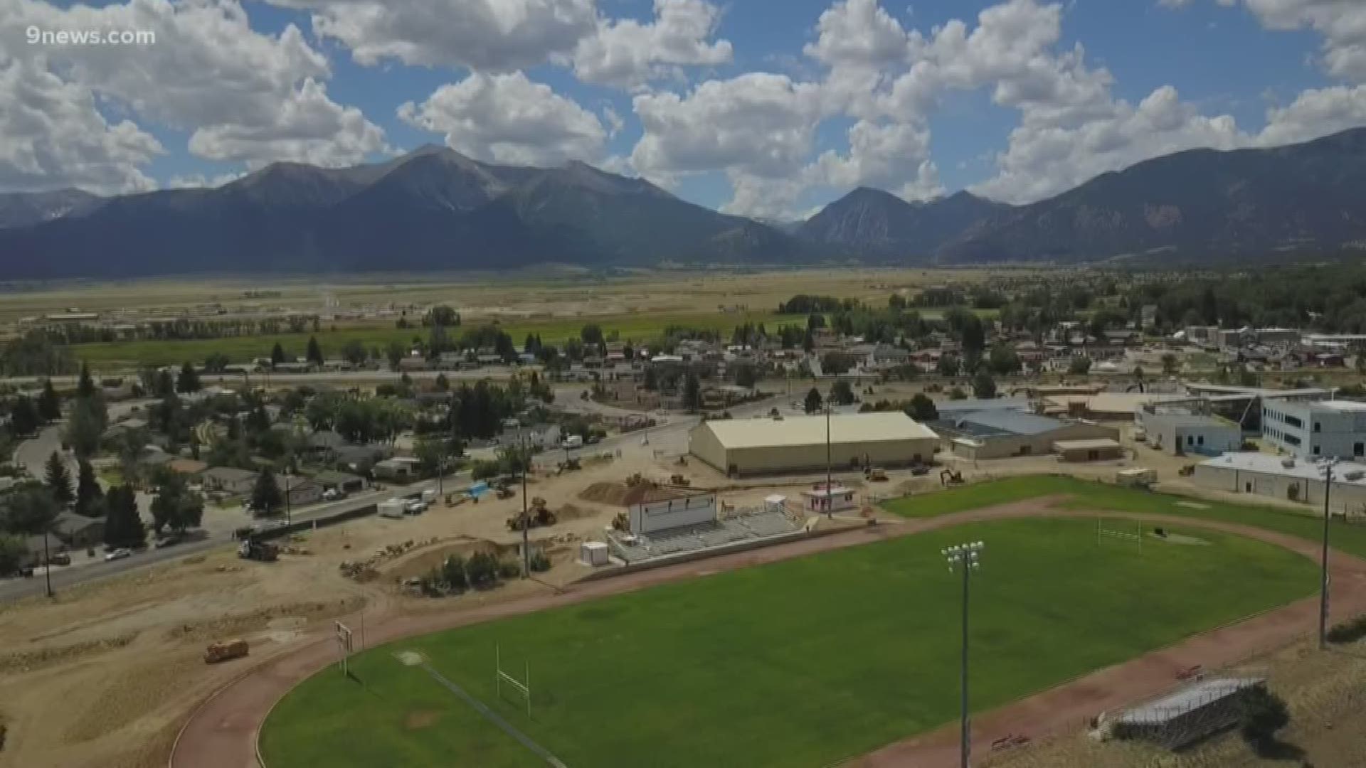The Demons' home football field is placed along the Arkansas River and features views of Mt. Princeton.