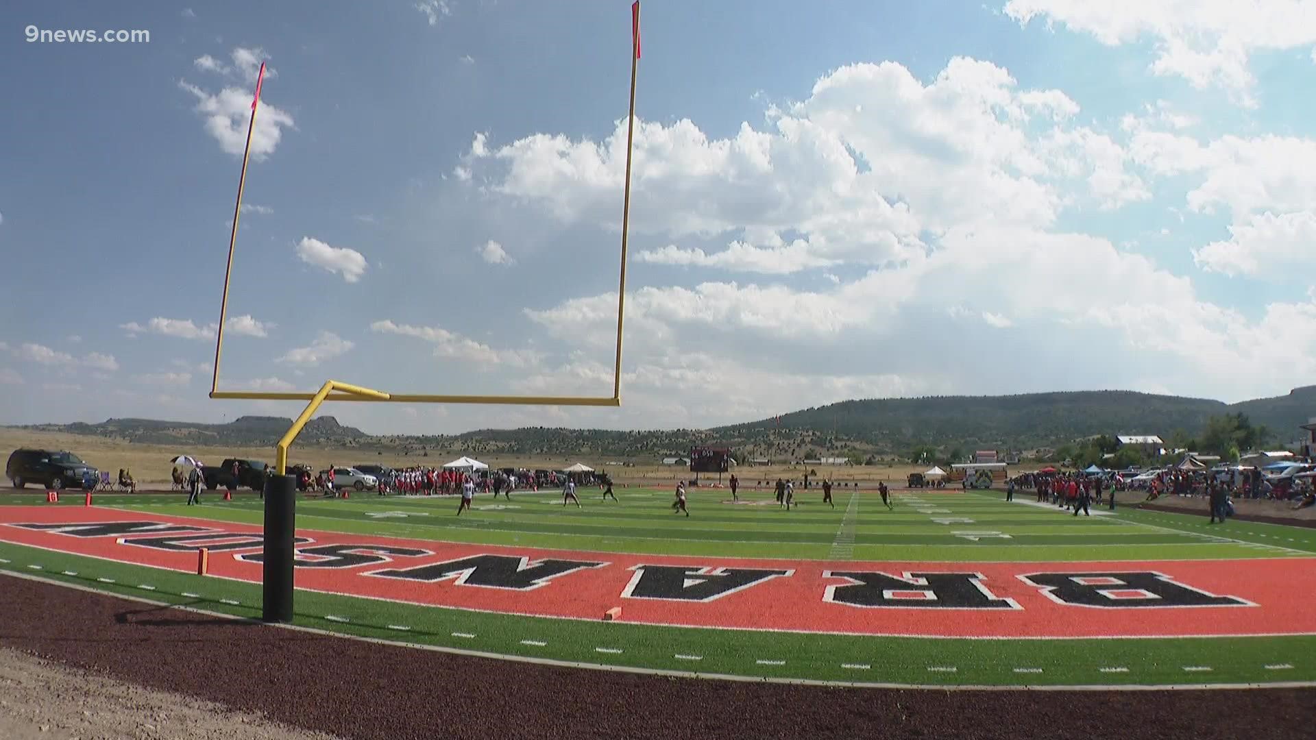 Branson may have the nicest high school football field in Colorado. The team's new field replaces its old pasture, after opponents said they wouldn't play there.