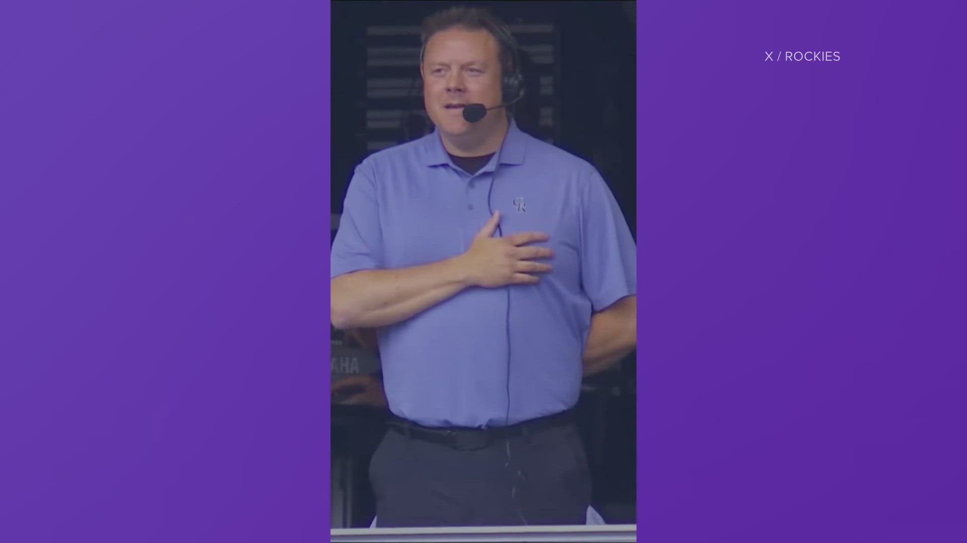 Raheed Saunders 'Voice of the Rockies' Reed Saunders performs national anthem at Coors ...
