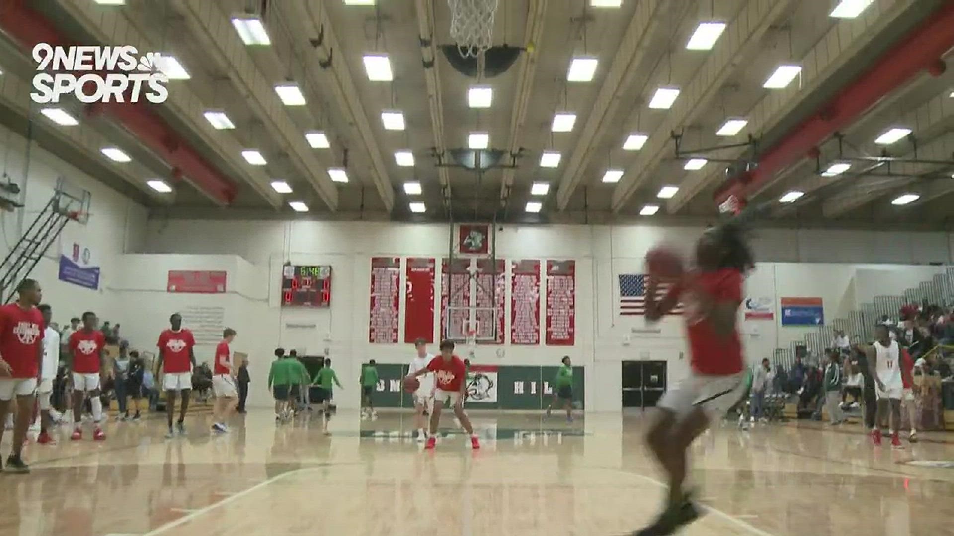 The Smoky Hill Buffaloes hit a last second buzzer-beater to defeat the Overland Trailblazers 71-70 at home.
