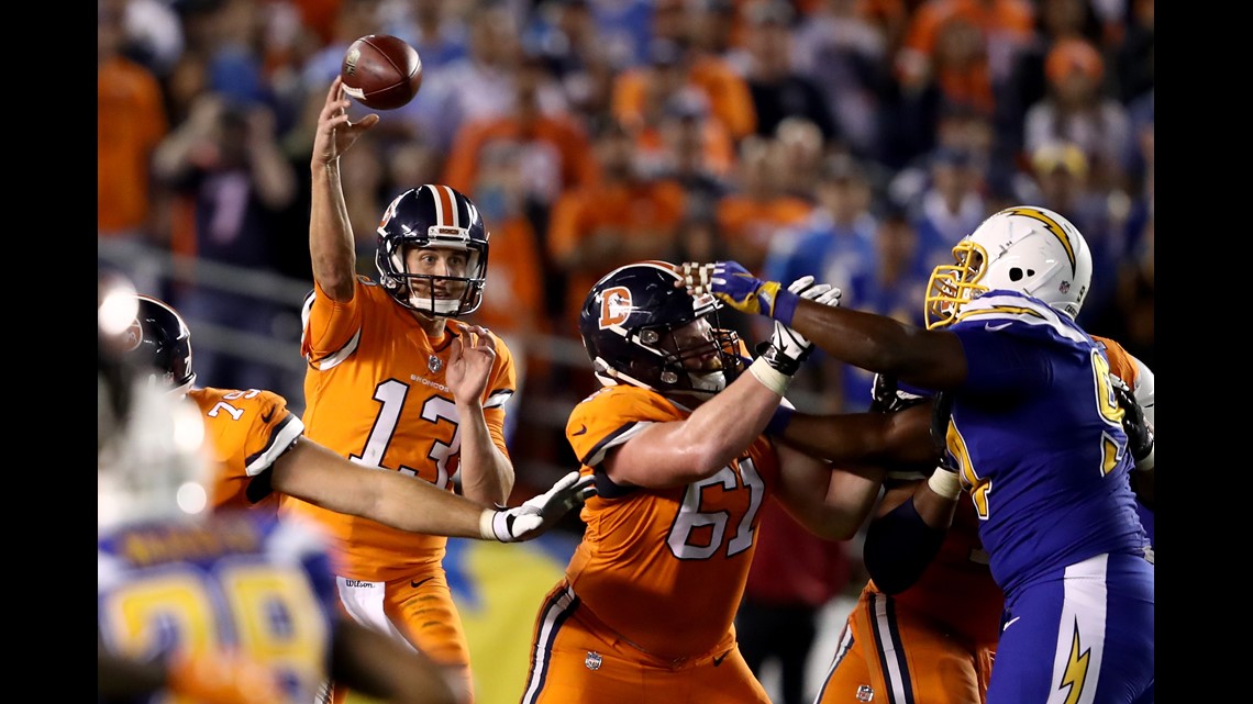 Denver Broncos center Matt Paradis (61) during an NFL football