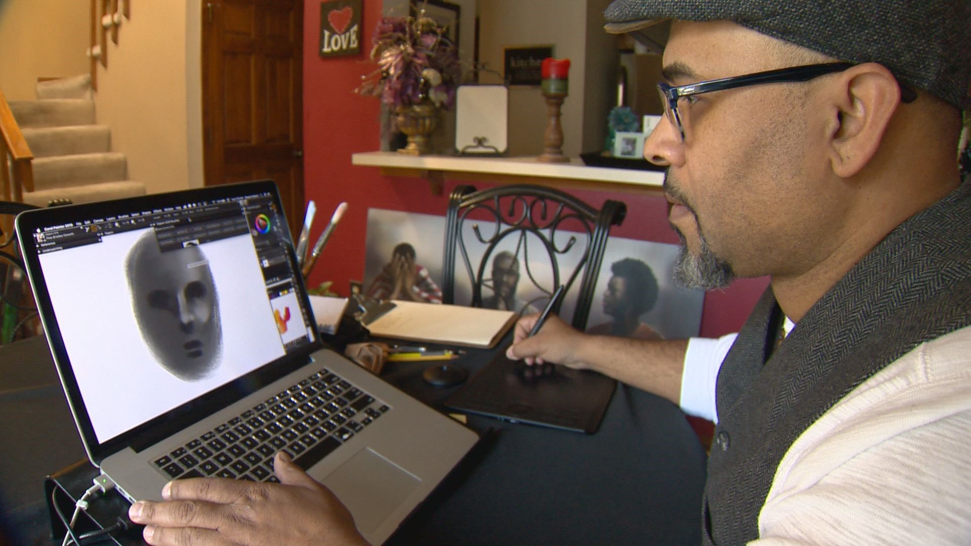 Local artist creates 100 digital portraits to give thanks | 9news.com