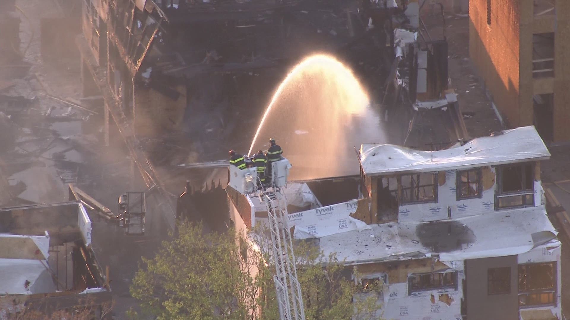 Fire Destroys 2 Buildings At Construction Site Near Broncos Stadium ...