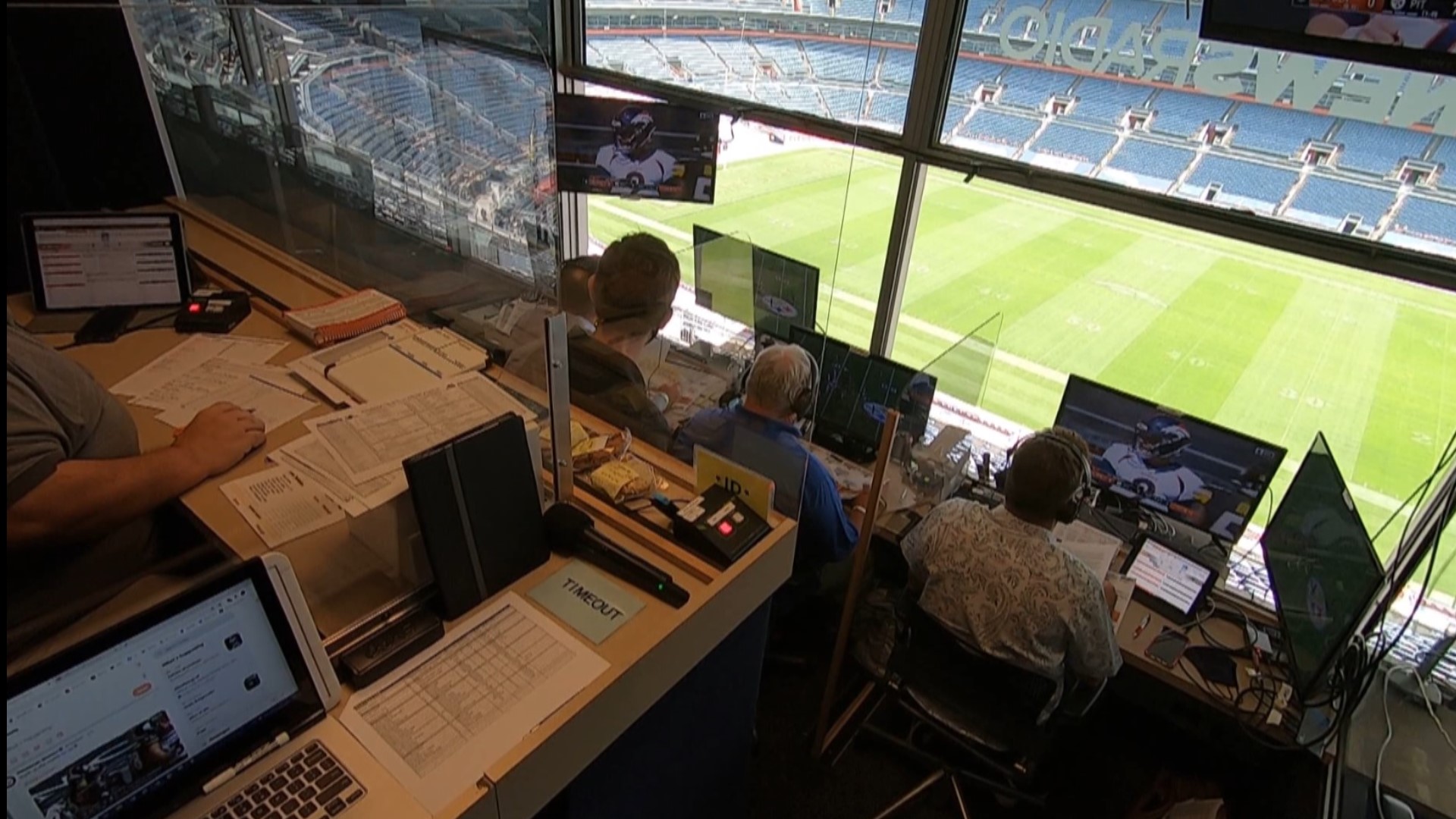 Dave Logan, Rick Lewis and the rest of KOA – the Broncos radio network – have adapted to calling away games from Empower Field at Mile High.