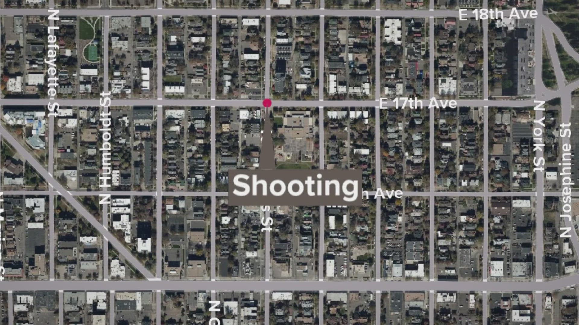 Police said the shooting happened on East 17th Avenue near the intersection with Williams Street.