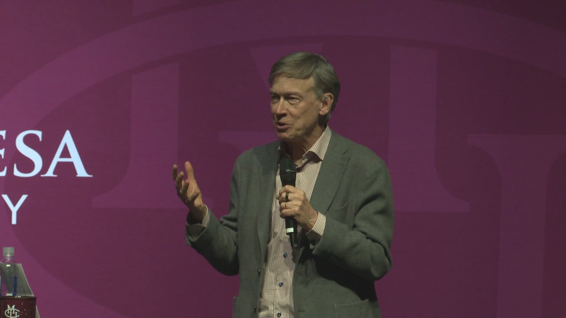 At Monday's town hall in Grand Junction, Colorado Sen. John Hickenlooper touched on a wide range of topics, including tariffs, water rights and immigration. 