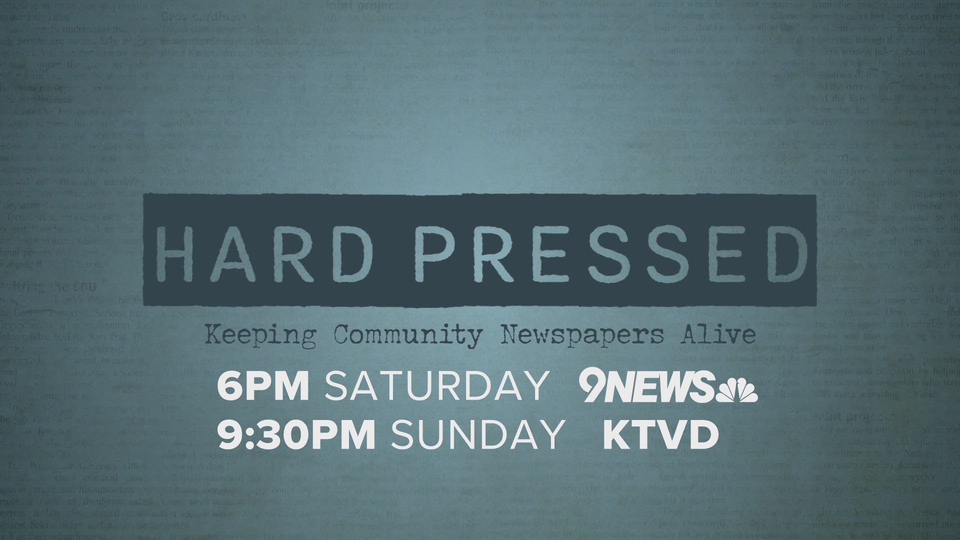 Publishers have used many creative ways to keep going. It's the topic of a 9NEWS Special called "Hard Pressed: Keeping Community Newspapers Alive."