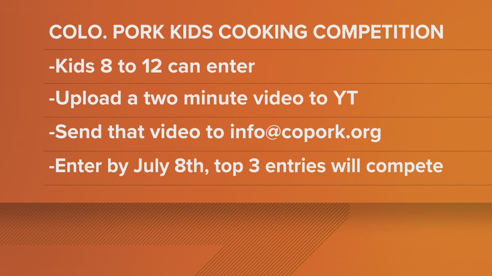 There is one week left to enter the Colorado Pork summer kids cooking competition.