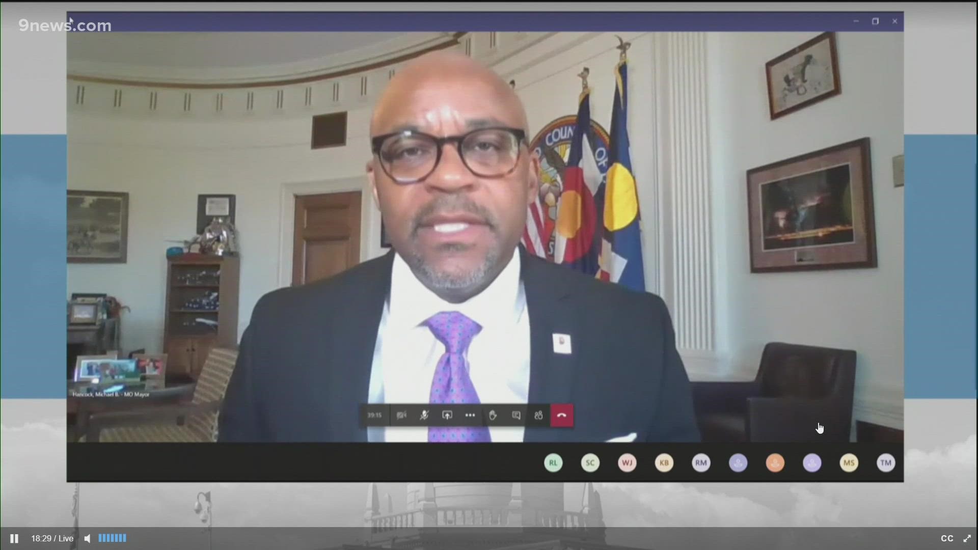 Mayor Hancock provided an update virtually from the City and County Building where he discussed a rise in coronavirus case rates in Denver.