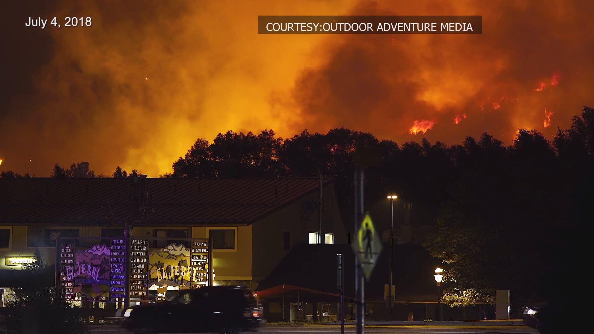 Barry Stevenson with Outside Adventure Media shot this video of the Lake Christine Fire late on the evening of July 4.