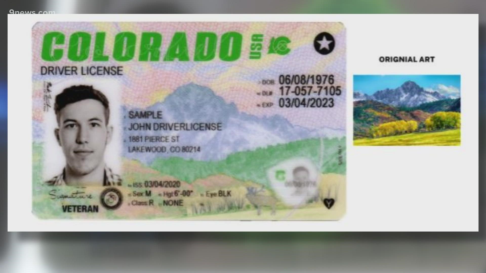 Colorado's new ID design was chosen from 407 submissions and a public vote.