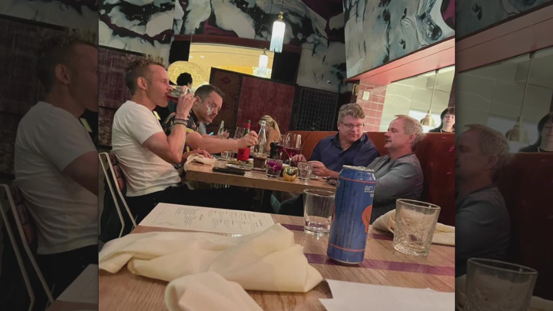 The actors were in Denver last weekend for Fan Expo. A fan seated next to them at a restaurant managed to pull off an epic photobomb.