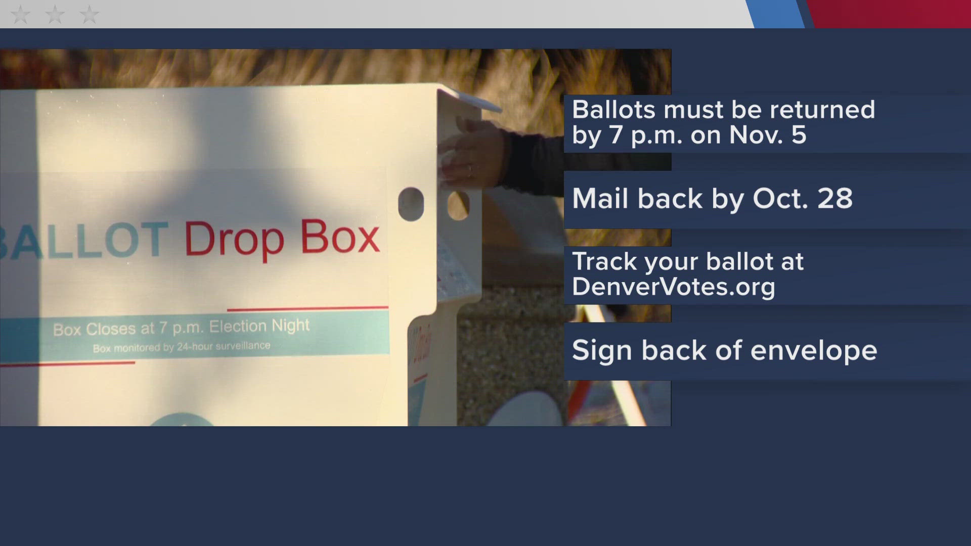 Every registered voter in Colorado will receive a ballot through the mail, but you can choose whether to vote by mail or in person.