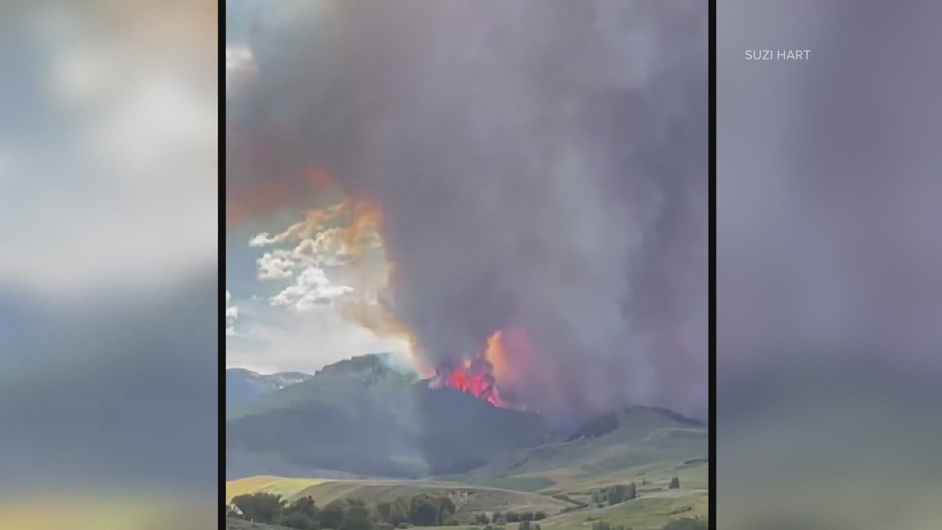 The Lowline Fire is burning on a 9,400-foot ridge between Gunnison and Crested Butte, the U.S. Forest Service said.