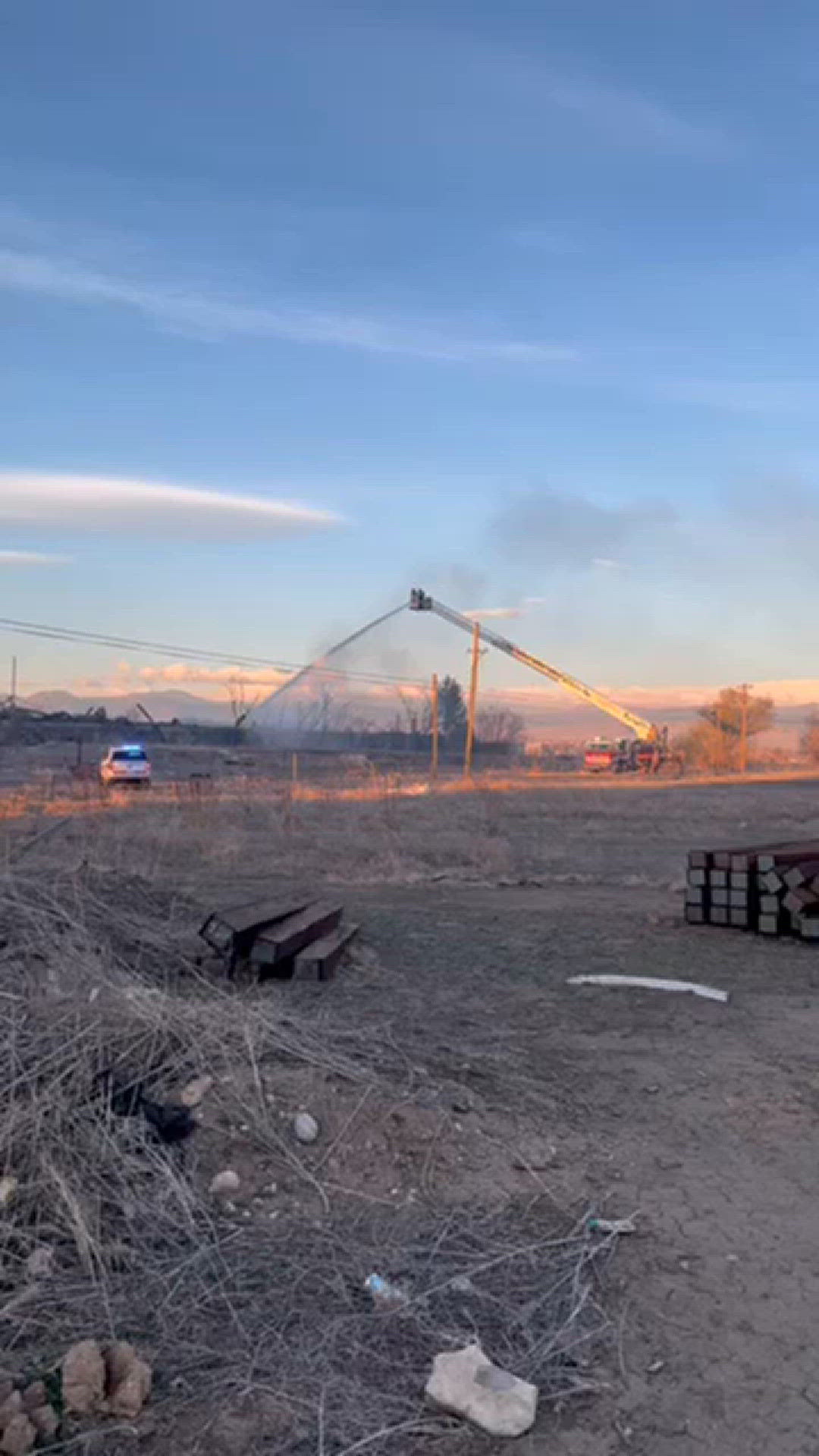 On Tuesday, fire crews are working to put out a potentially dangerous fire near Longmont.