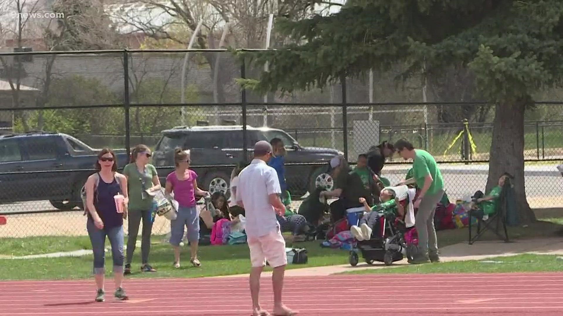 Denver Public Schools worked with Special Olympics Colorado to put on a Unified Track and Field Meet for elementary school students. The idea is to bring together kids of all abilities and disabilities.