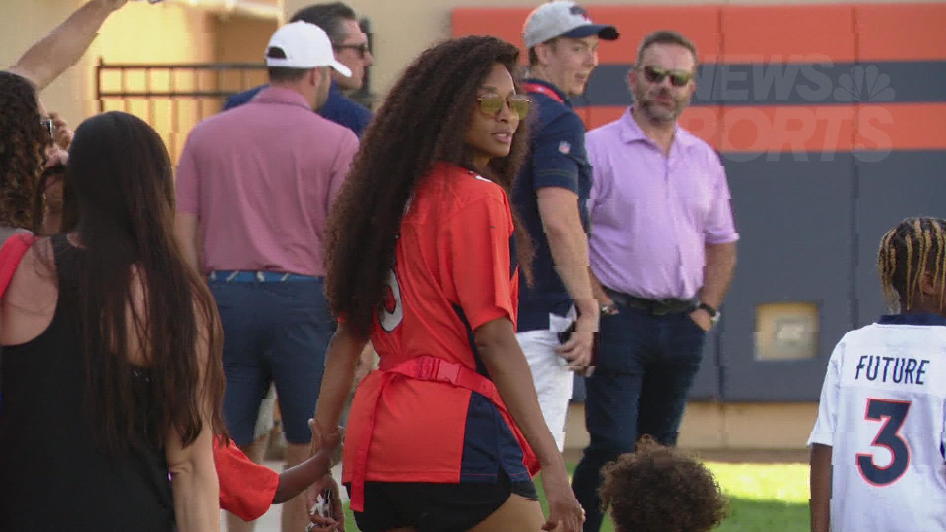 Ciara and Wilson family attend Broncos training camp