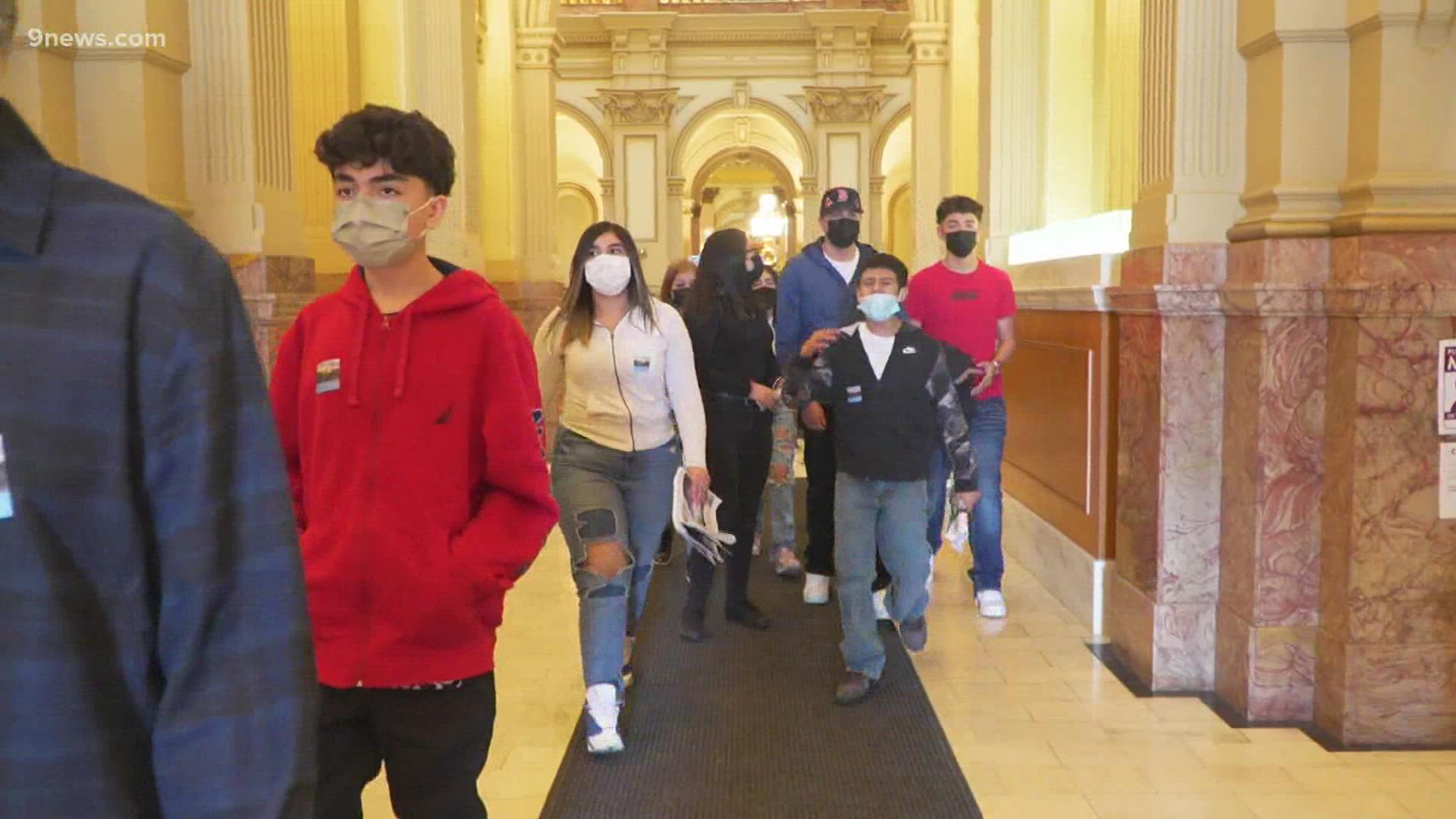 Denver North High School students presented their book, "Our Sacred Community," that captures the history of Latin-X people in North Denver to the Latino Caucus.