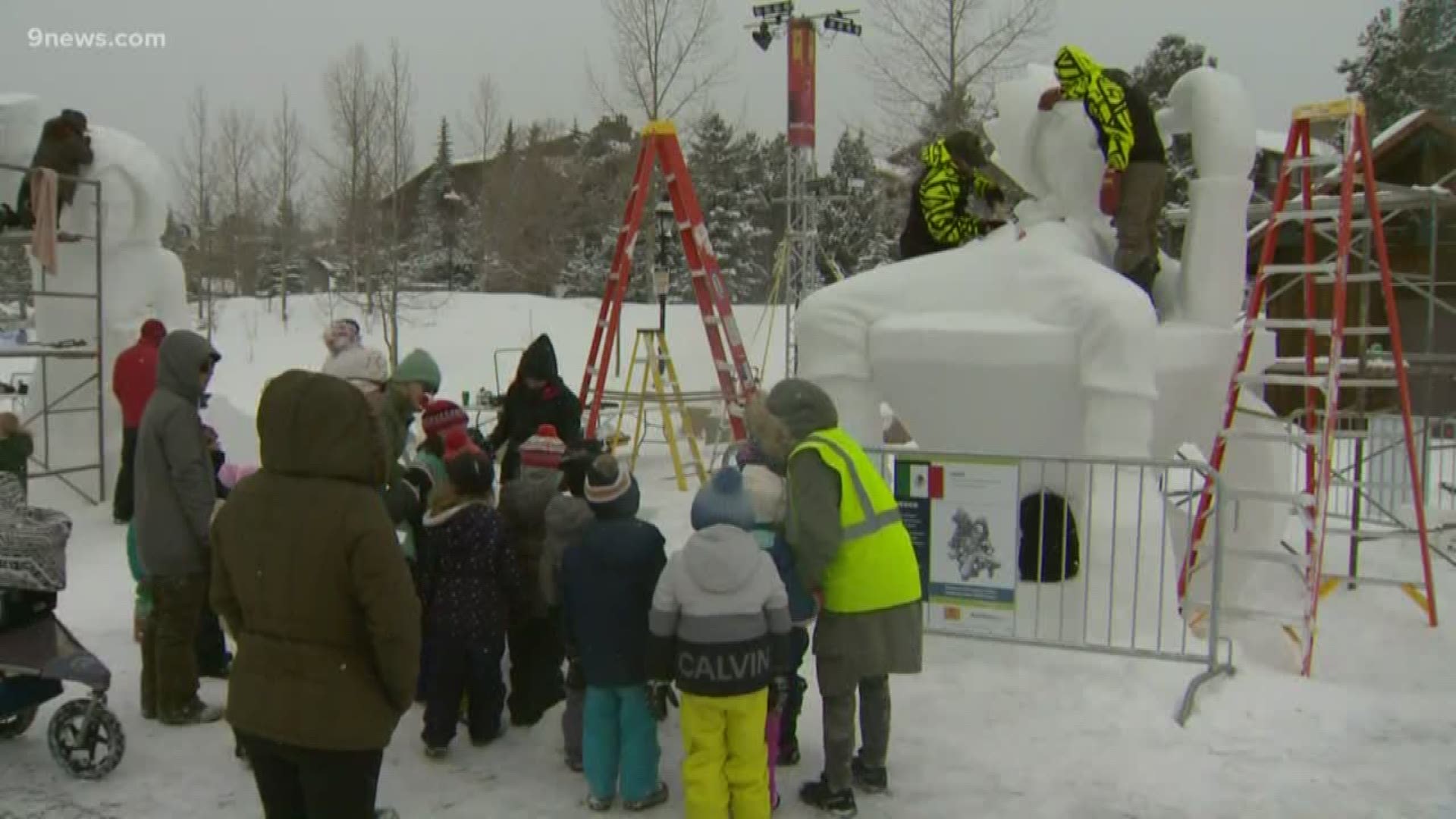 16 teams from around the world are competing to create the best piece of art out of massive blocks of snow.