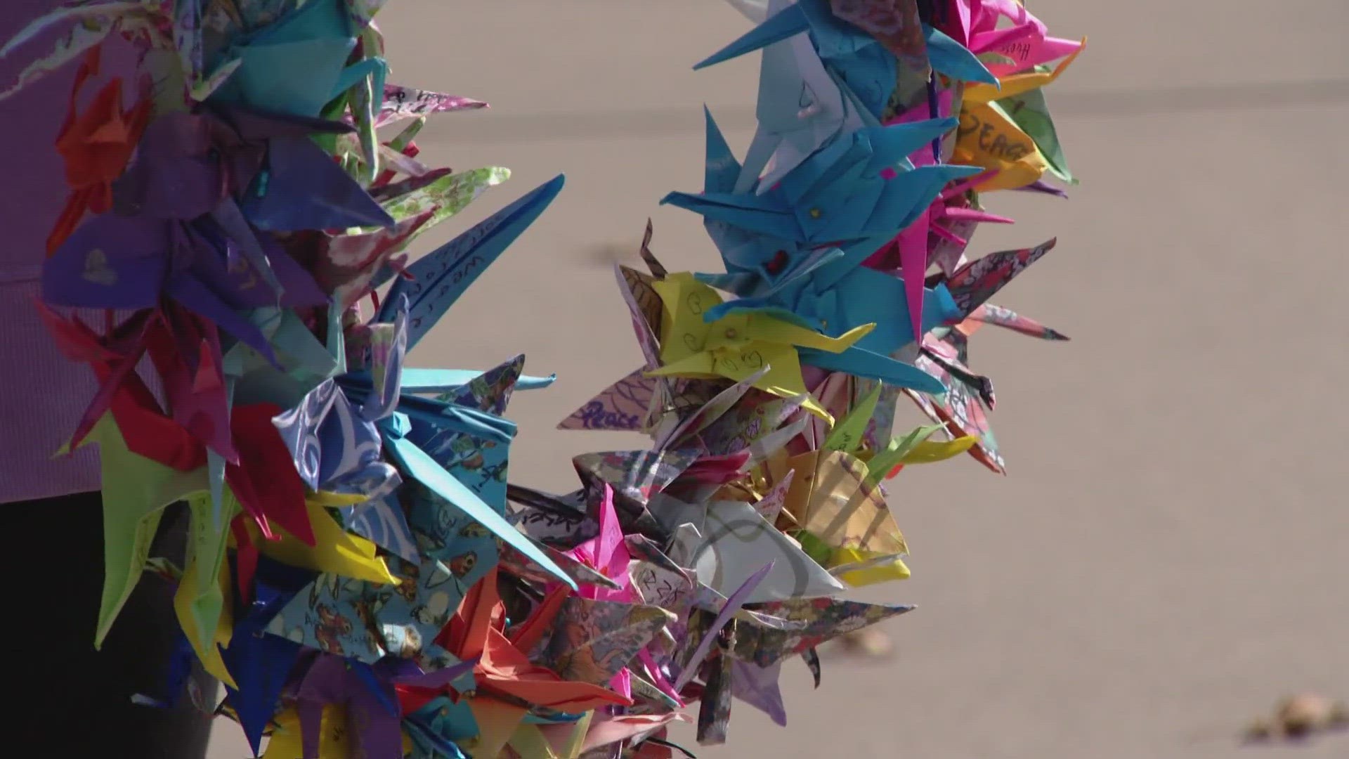 Through the 7/20 Memorial Foundation, members of the Aurora community send paper crane wreaths with messages of love to communities impacted by mass shootings.