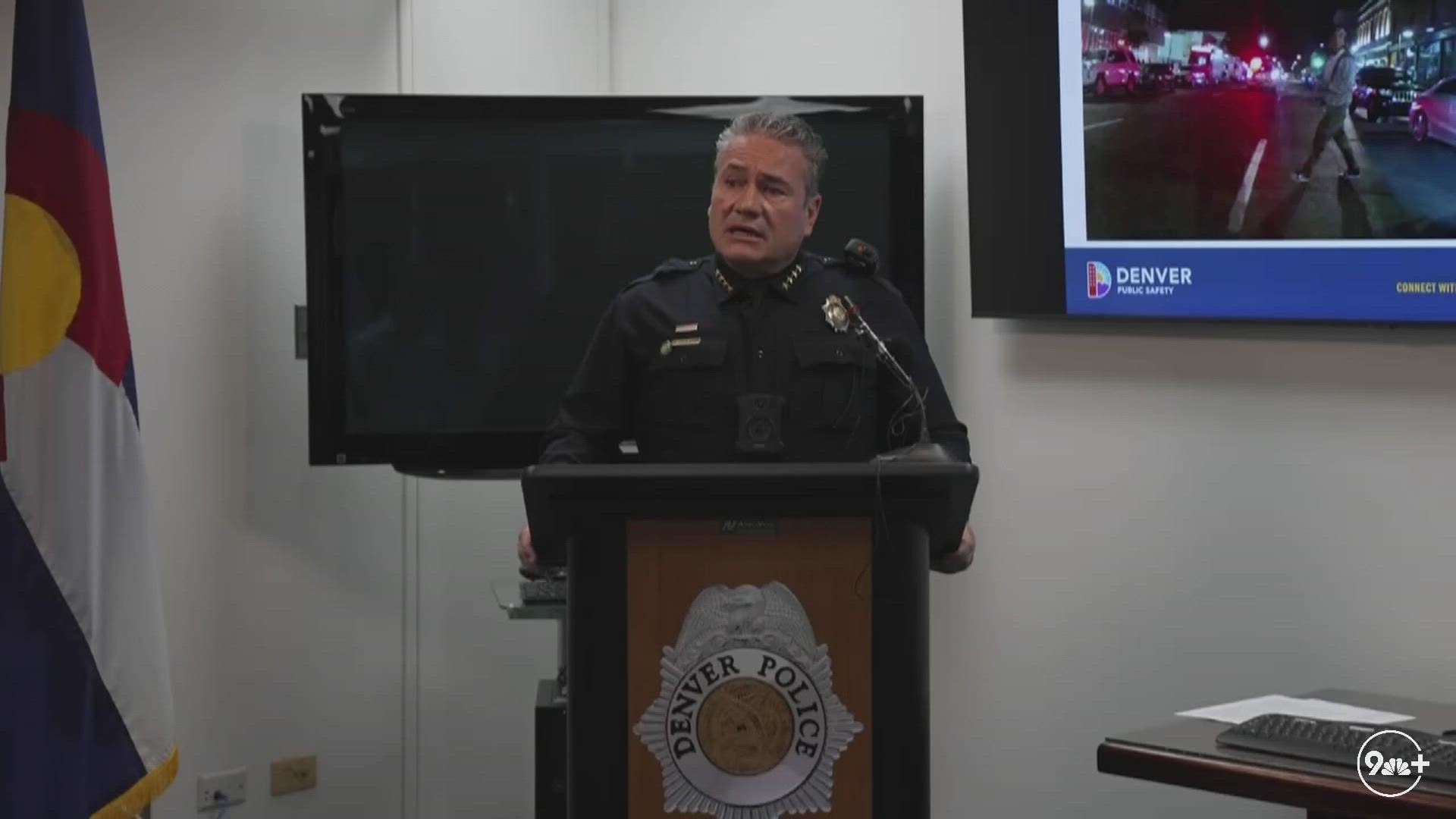 Denver Police Department give an update on a shooting involving officers that injured 6 in LoDo on Sunday, and two other shootings involving officers.