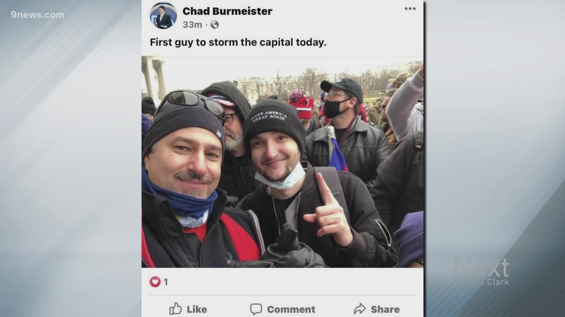 Republican Rep. Mark Baisley pointed to Antifa without evidence after the insurrection at the Capitol, as a Coloradan who claimed to storm the building heads home.