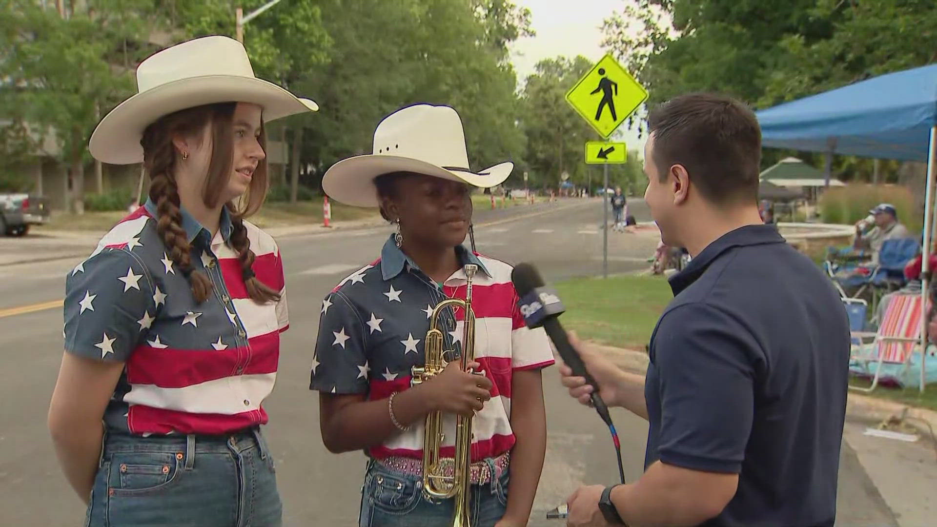 Members of the Colorado Masonic High School marching band prepare for Friday's Independence Day Parade.