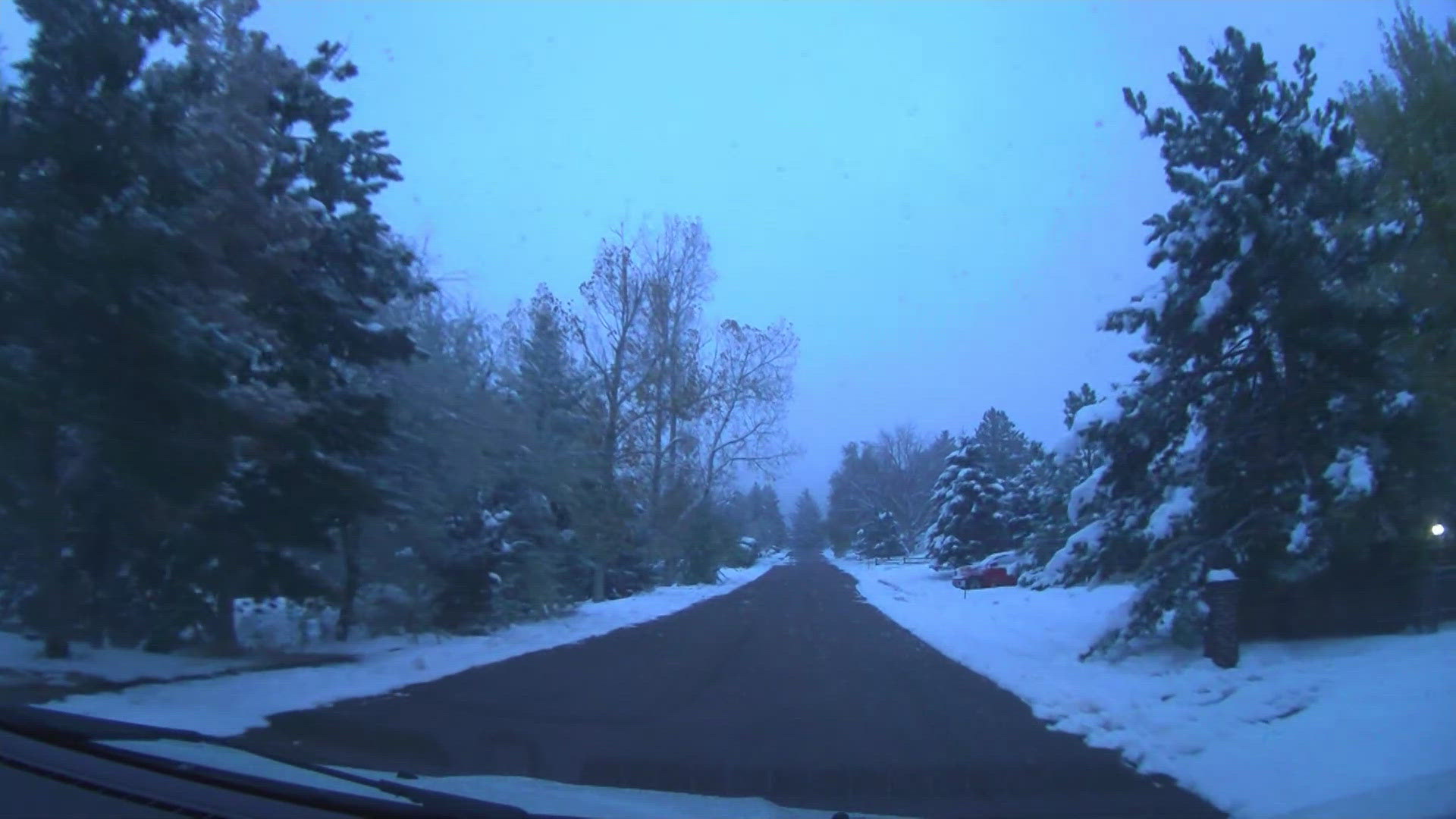 Roadways in Castle Rock were mostly wet and slushy in places ahead of a major winter storm expected to move in Friday afternoon.