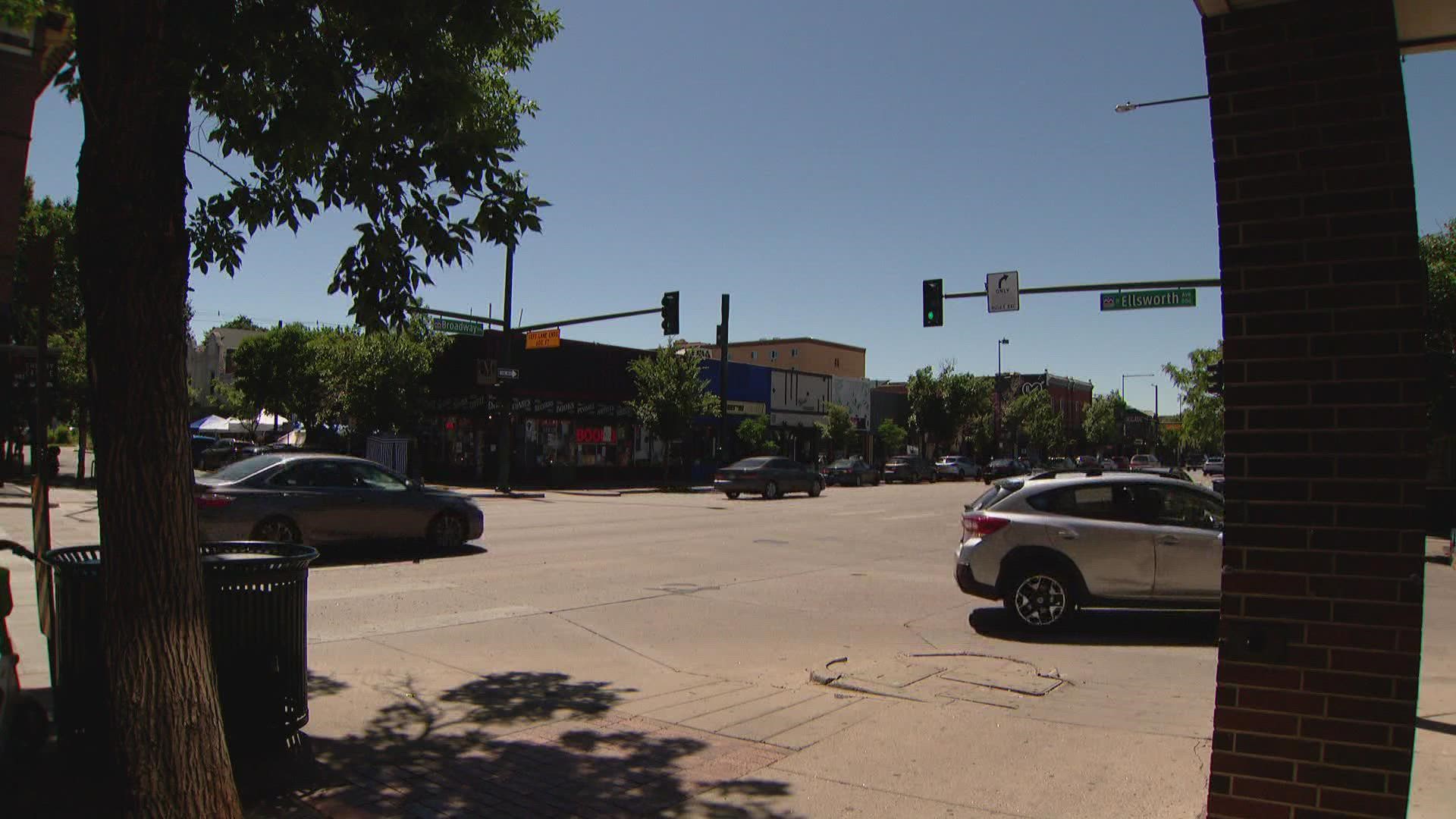 Denver Police said a person was hit in the area of North Broadway Street and West Ellsworth Avenue.