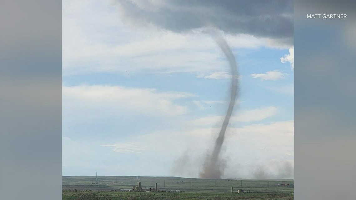 Landspout tornado spotted in Weld County Tuesday