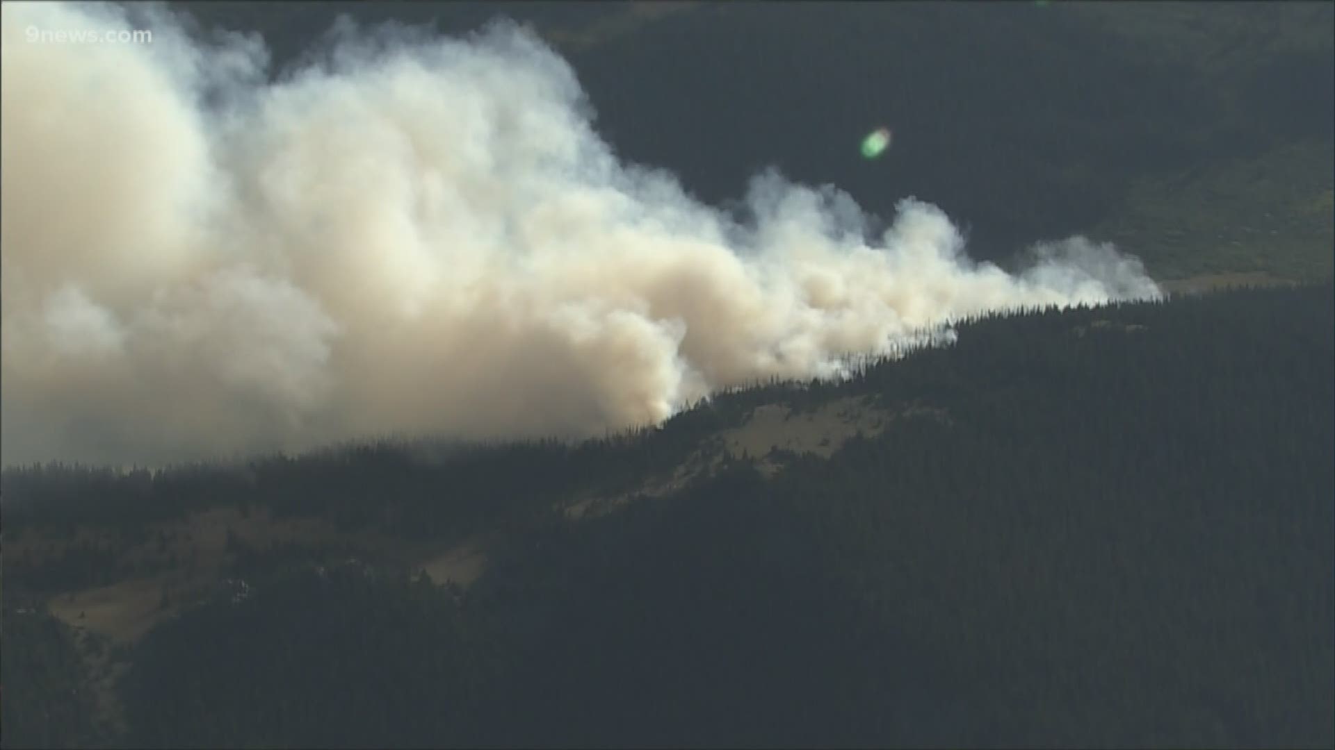 The Shawnee Peak Fire is located about 5-6 miles southwest of Bailey and is currently burning in a remote area of the Lost Creek Wilderness.