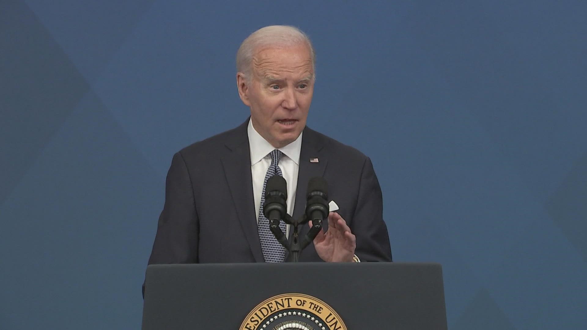 Biden told reporters at the White House that he was “cooperating fully and completely” with a Justice Department investigation.