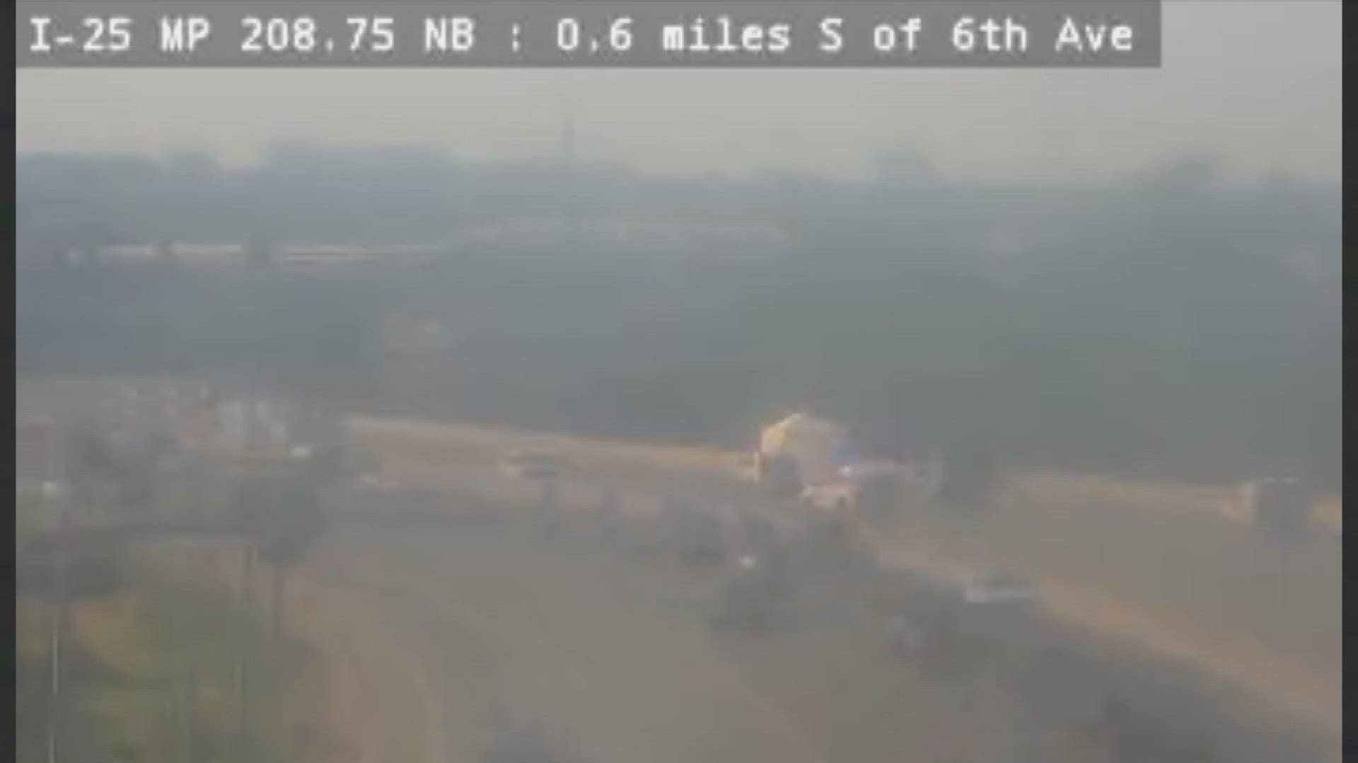 The southbound lanes of Interstate 25 were closed for a few hours at 8th Avenue after a pedestrian was hit and killed Saturday morning, police said.