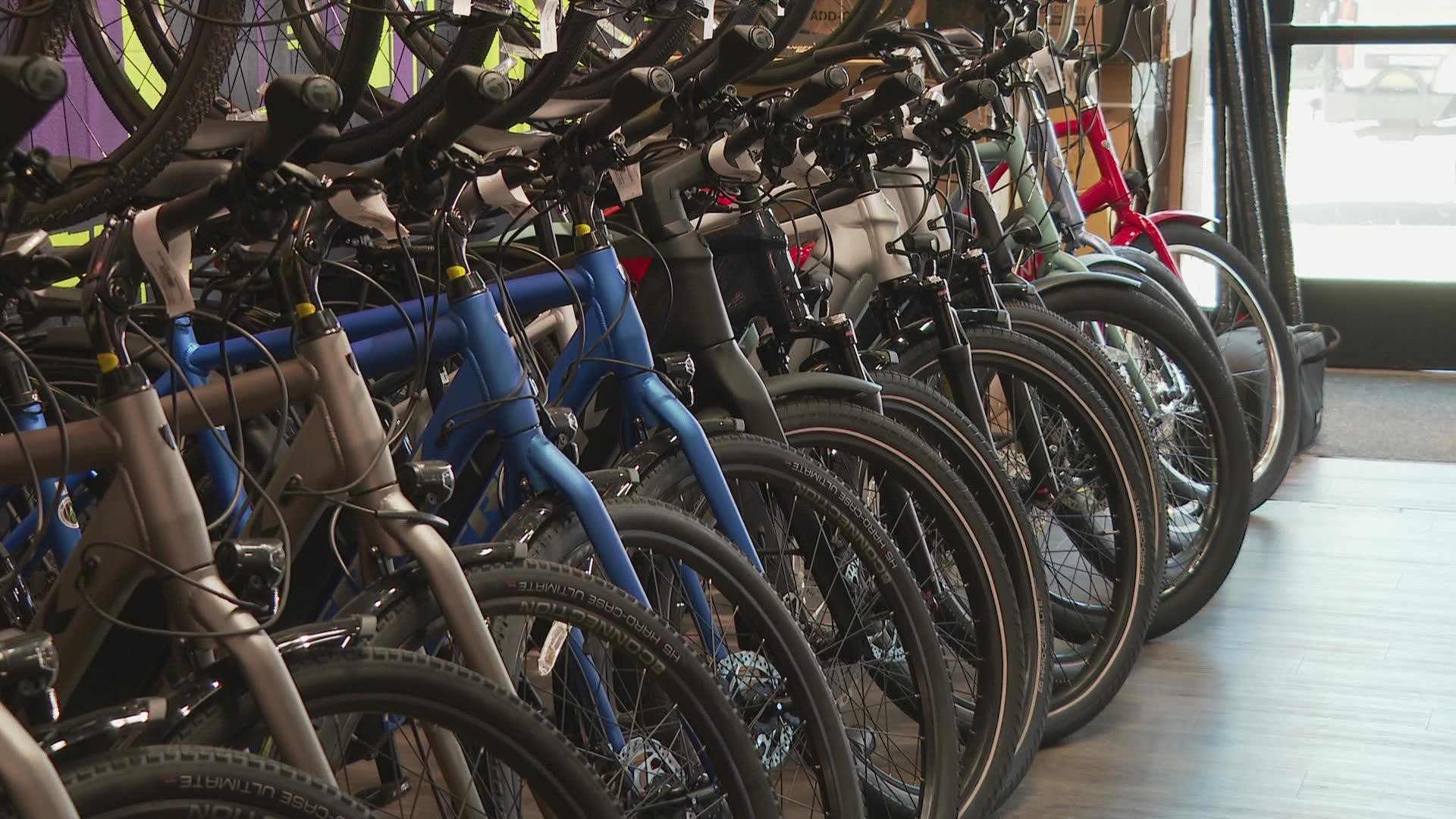The city of Denver is giving people some incentive to buy E-bikes. 9news reporter Noel Brennan stopped a bike shop getting ready for the high demand.
