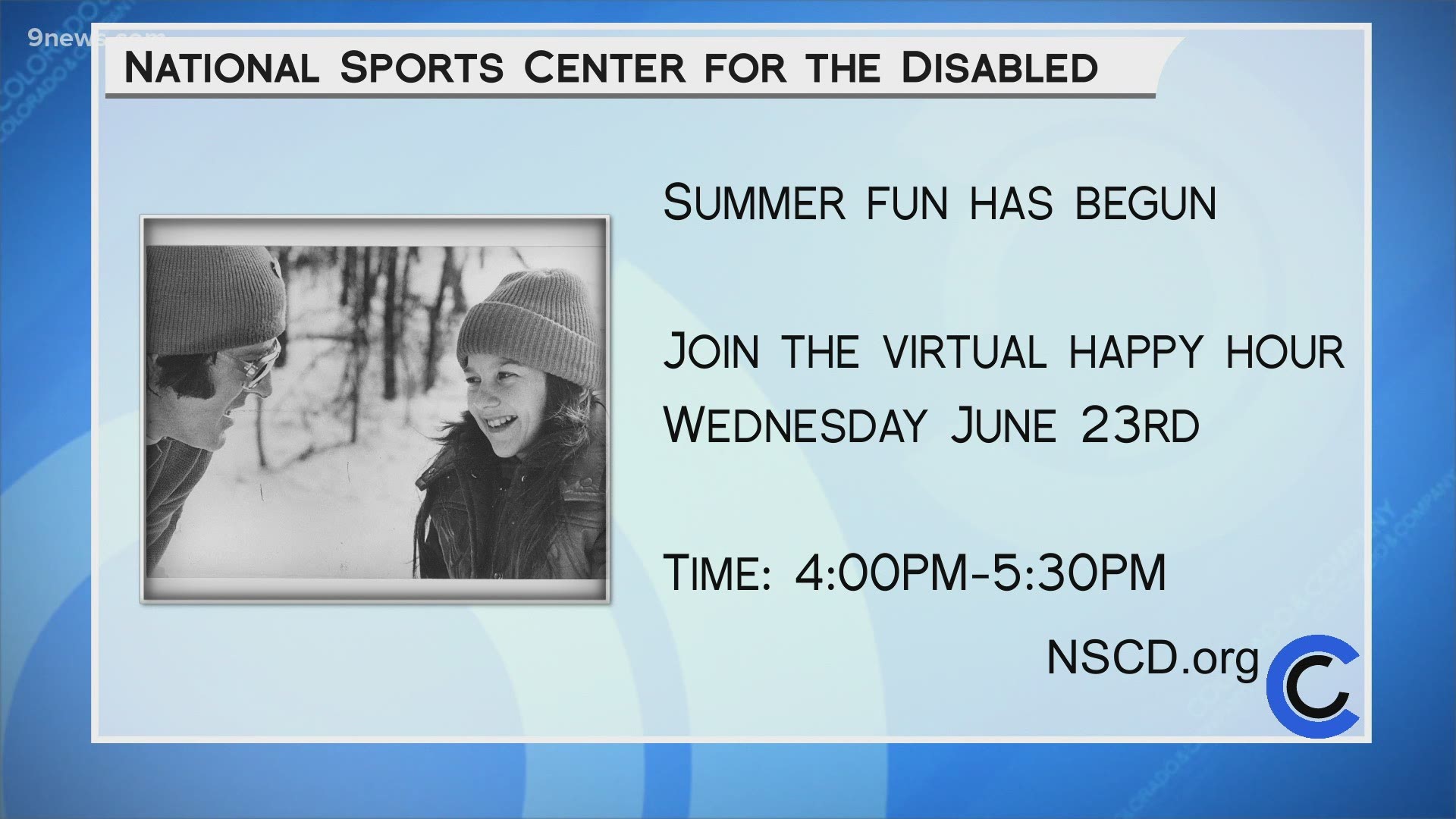 NSCD's Exceeding Boundaries fundraiser is a virtual happy hour happening on June 23 from 4 to 5:30PM. Learn more and register at NSCD.org.