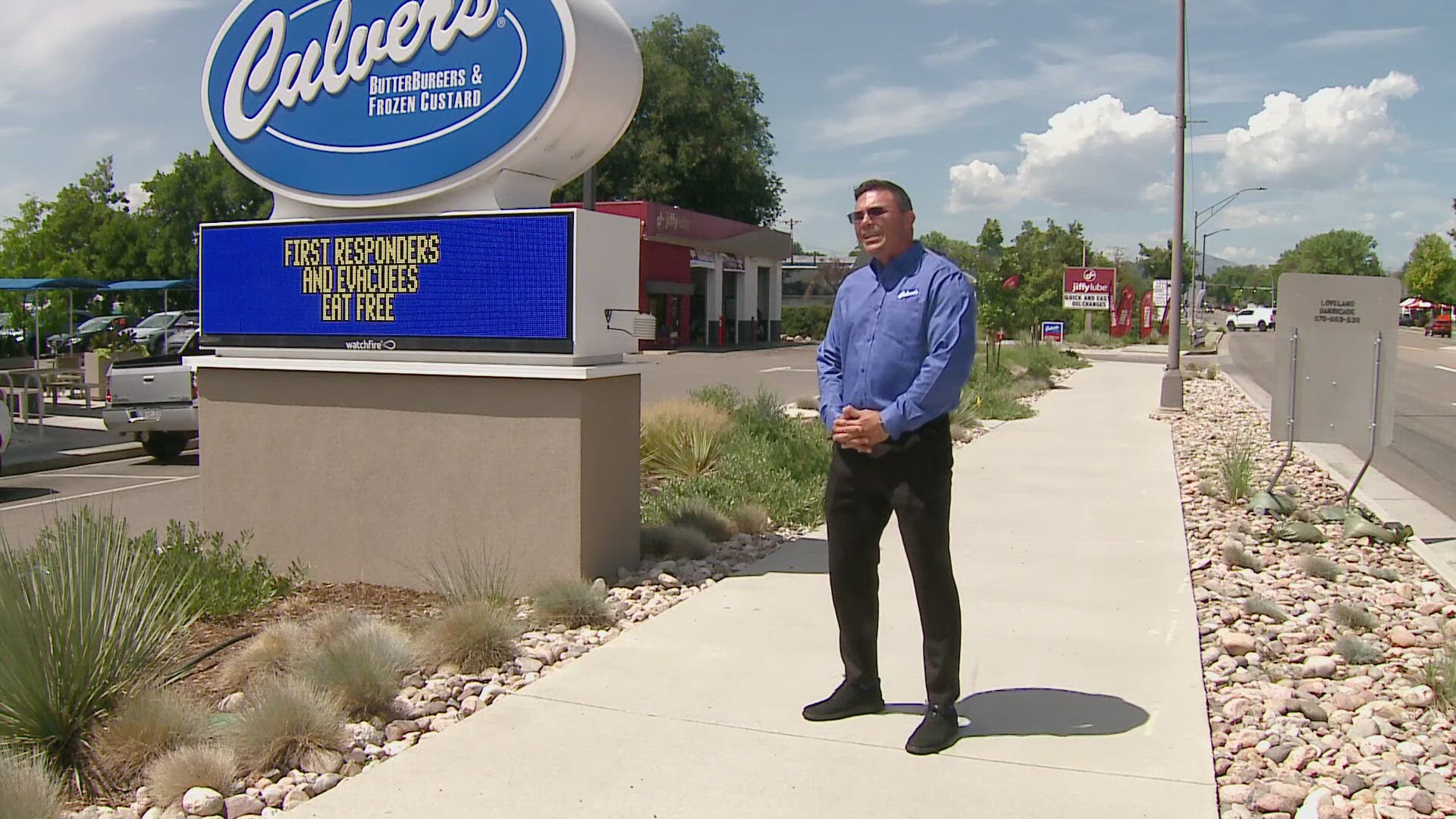 Owner Jason Stentz admits he wasn’t sure what the response would be when he changed the electronic sign in front of his Loveland Culver’s restaurant last week.