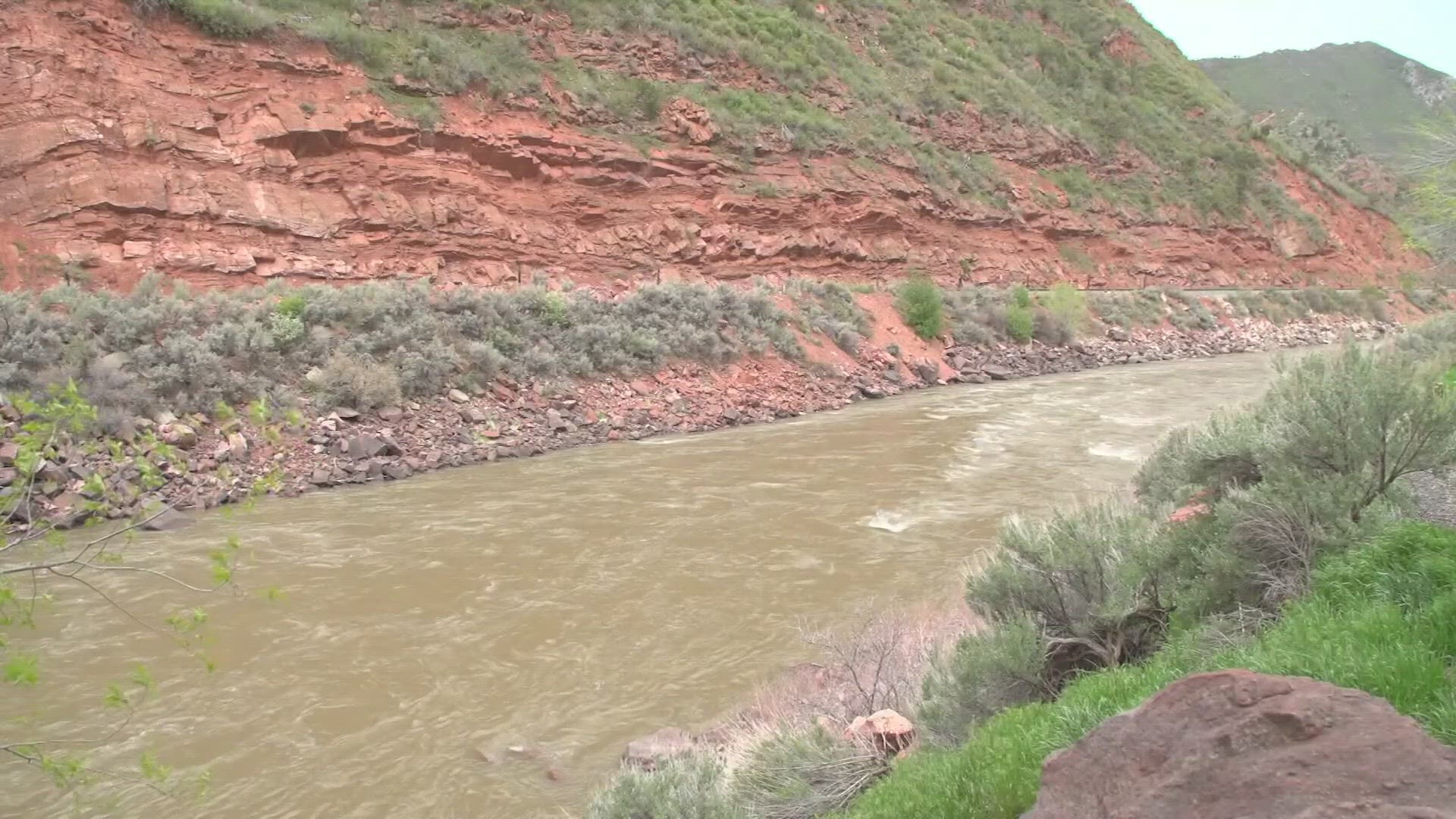 The Eagle County Sheriff's Office says someone who fell from their canoe died in the Colorado River today.